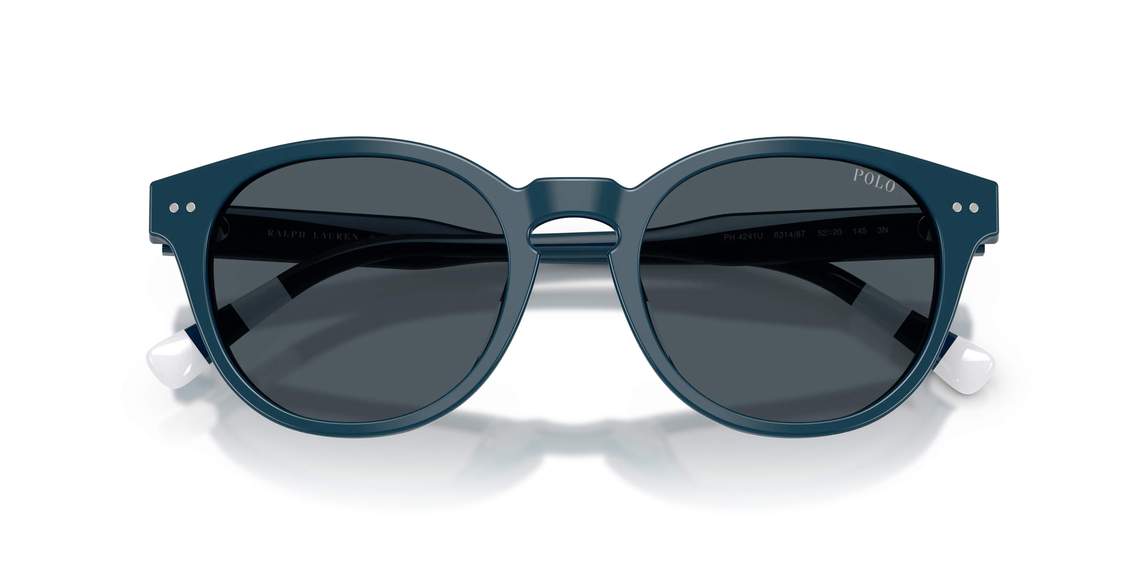 Polo Ralph Lauren PH4241U 631487 Occhiali da sole Acetato Blu Grigio Rotonda Normale - immagine 2