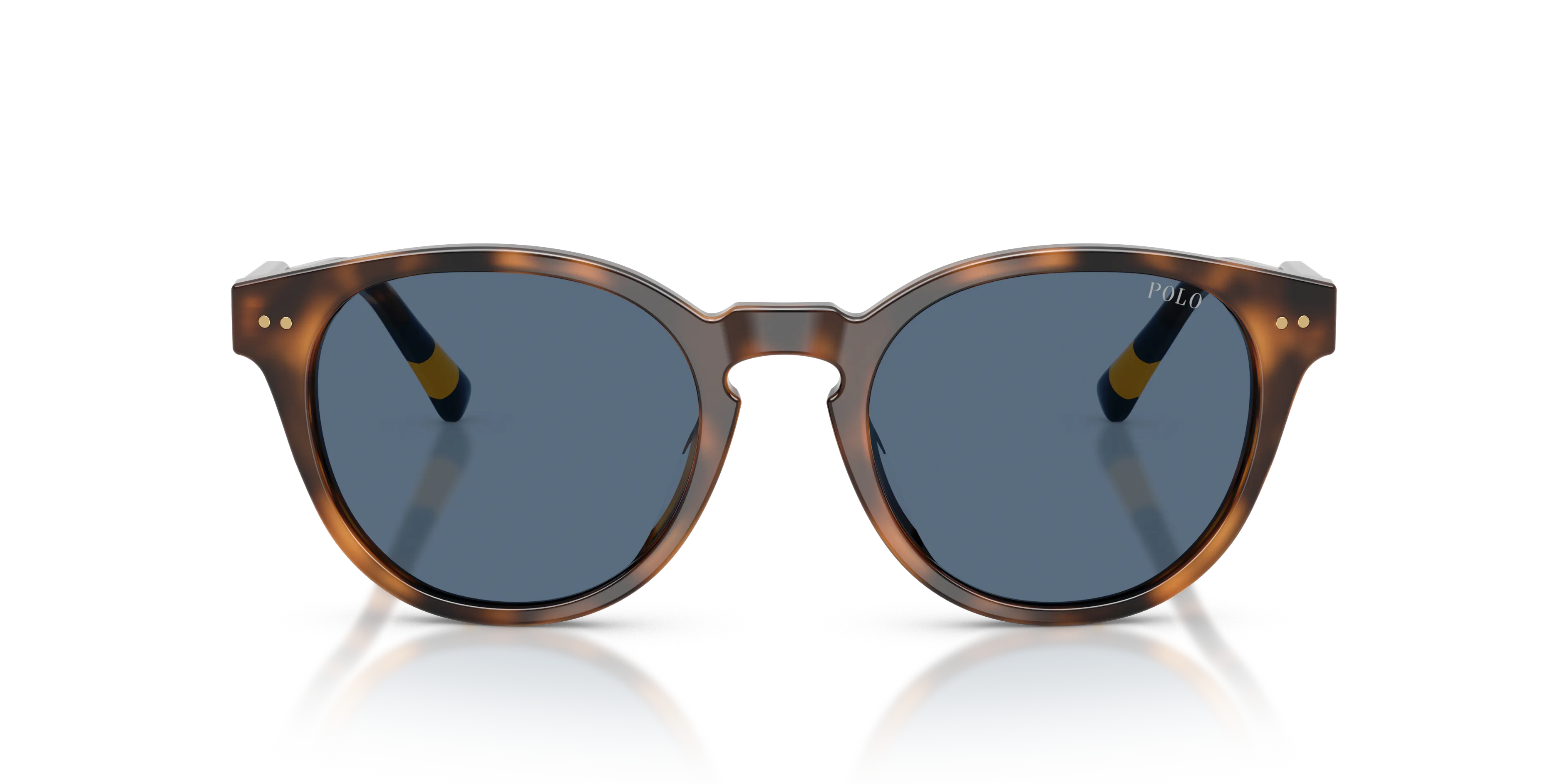 Polo Ralph Lauren PH4241U 608980 Occhiali da sole Acetato Rosso Blu Rotonda Normale - immagine 3