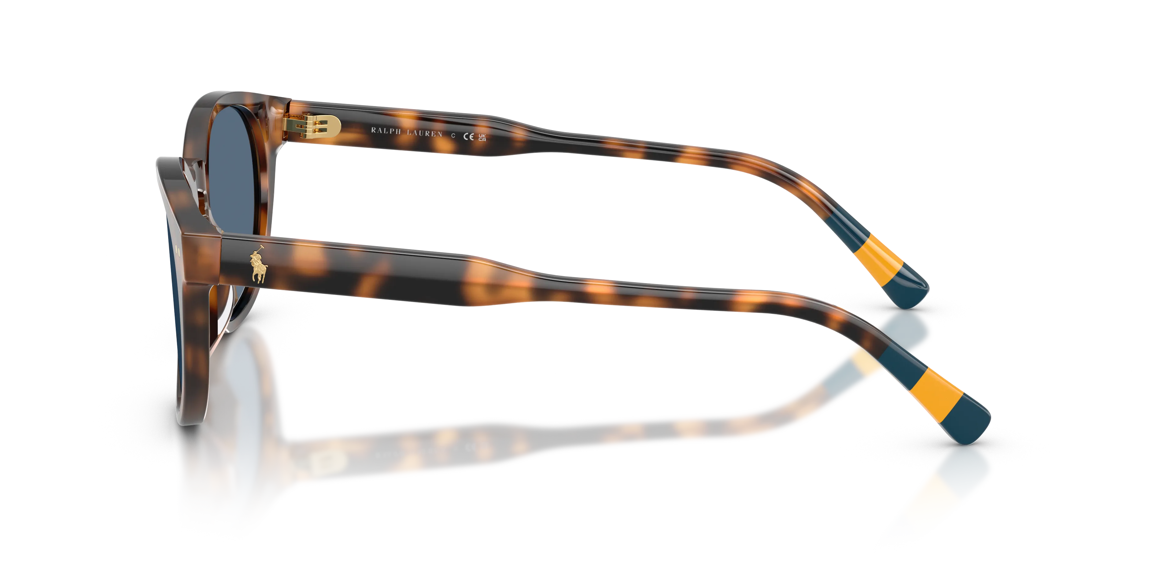 Polo Ralph Lauren PH4241U 608980 Occhiali da sole Acetato Rosso Blu Rotonda Normale - immagine 4
