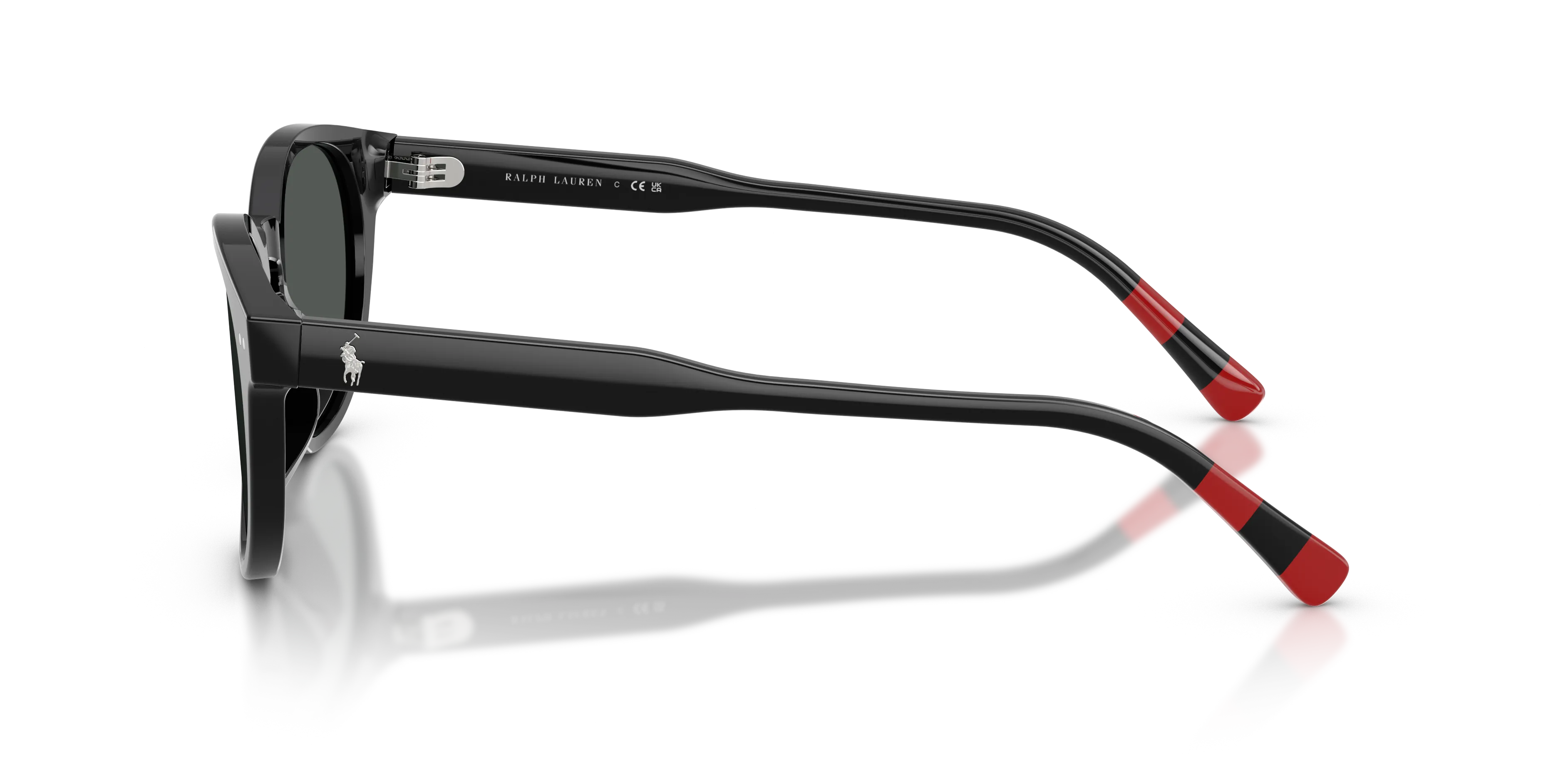 Polo Ralph Lauren PH4241U 500187 Occhiali da sole Acetato Nero Grigio Rotonda Normale - immagine 4