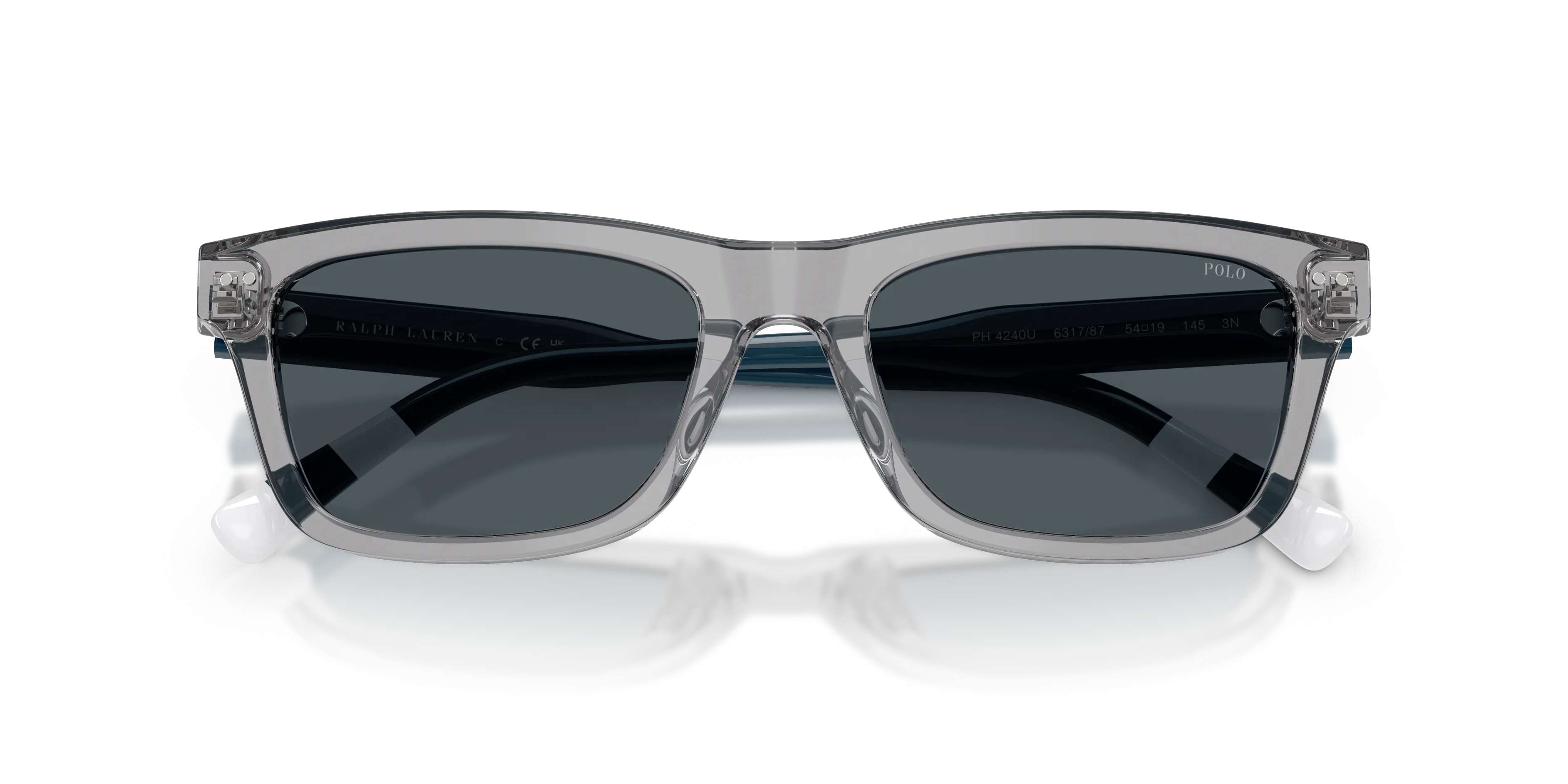 Polo Ralph Lauren PH4240U 631787 Occhiali da sole Acetato Grigio Grigio Pillow Normale - immagine 2