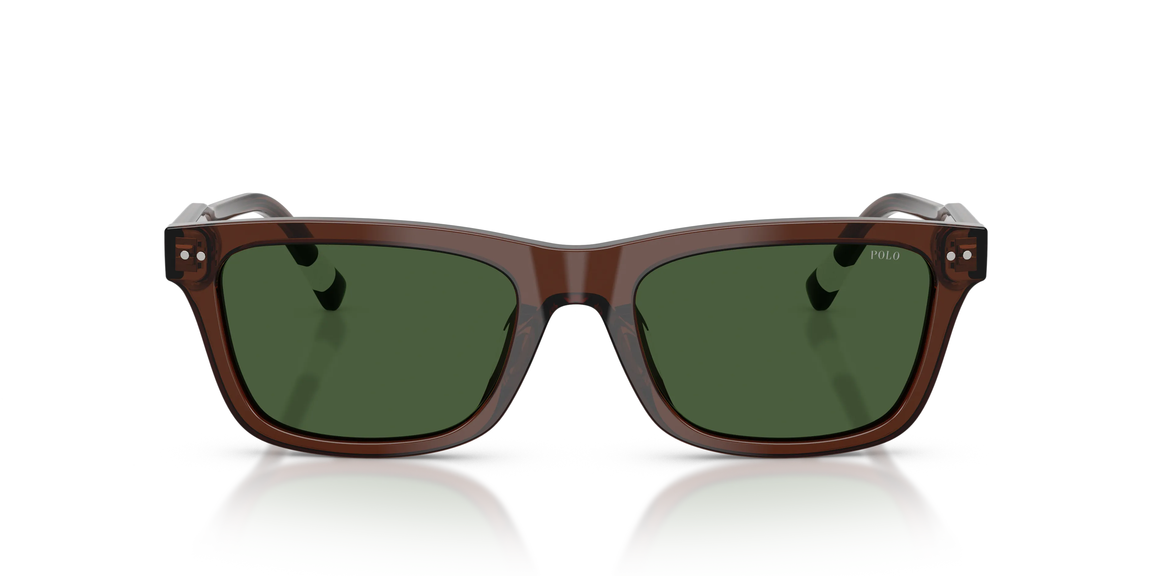 Polo Ralph Lauren PH4240U 631571 Occhiali da sole Acetato Marrone Verde Pillow Normale - immagine 3
