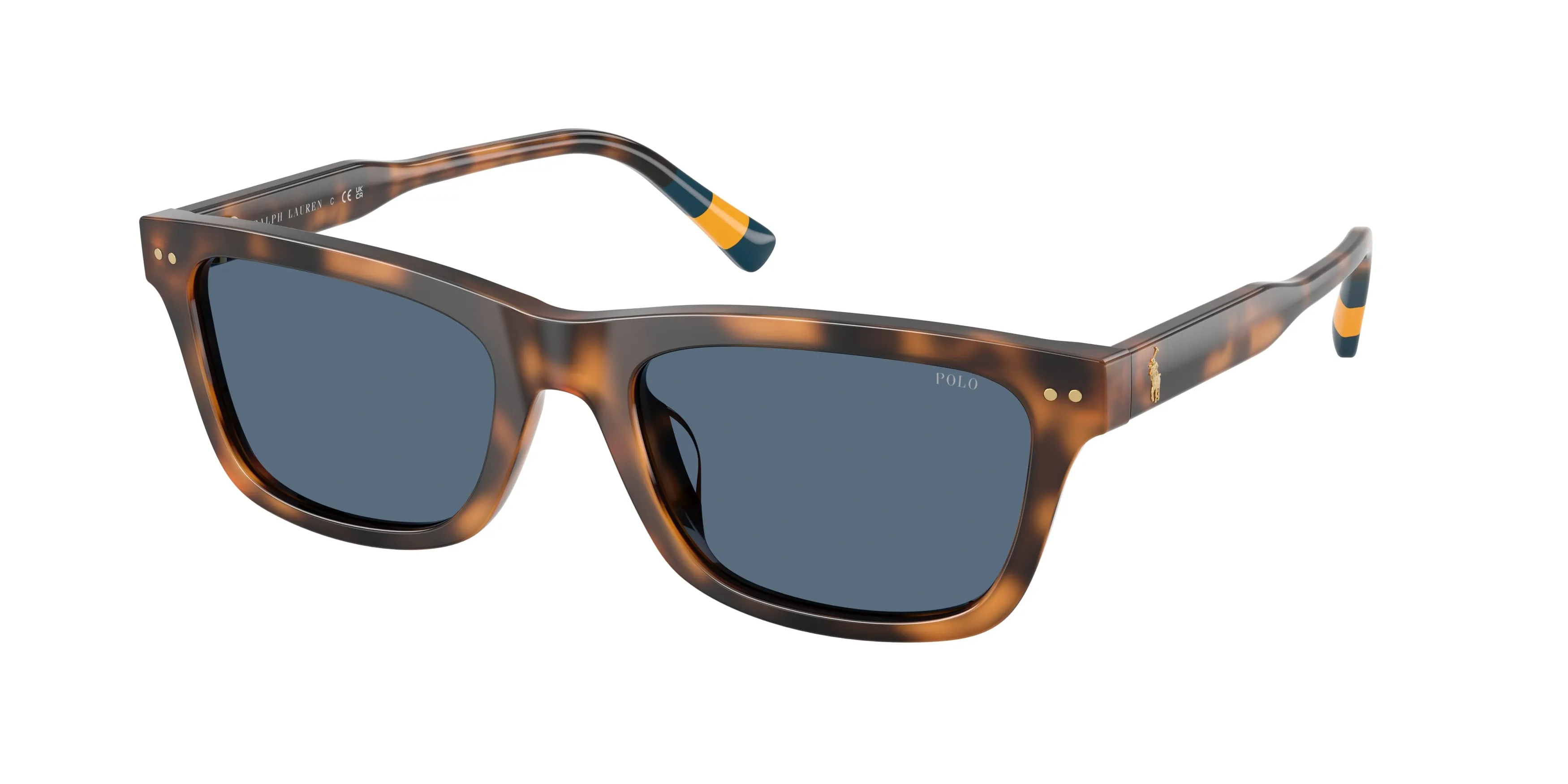 Polo Ralph Lauren PH4240U 608980 Occhiali da sole Acetato Rosso Blu Pillow Normale - immagine 1