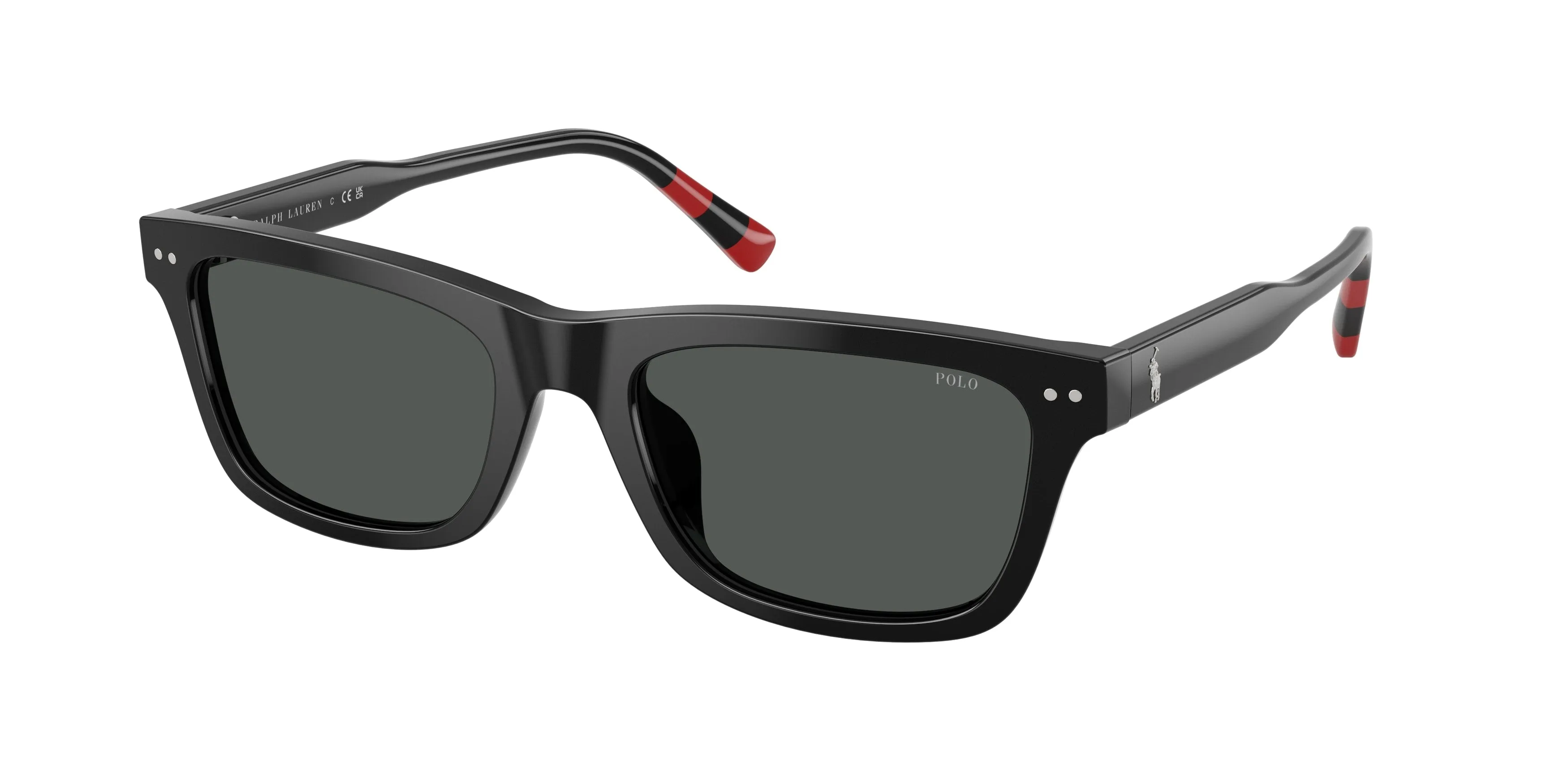 Polo Ralph Lauren PH4240U 500187 Occhiali da sole Acetato Nero Grigio Pillow Normale - immagine 1