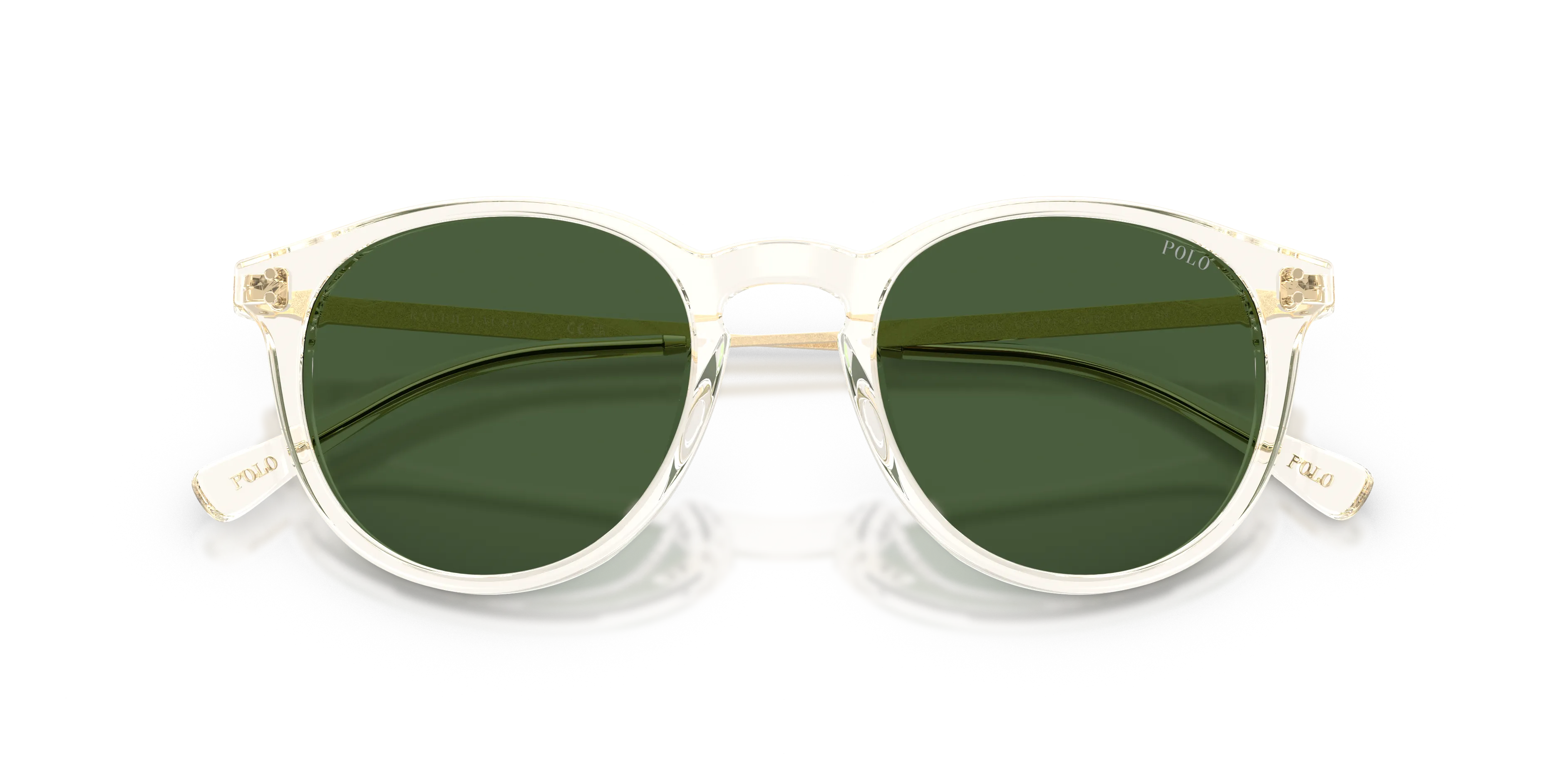 Polo Ralph Lauren PH4239U 635771 Occhiali da sole Acetato Giallo Verde Pantos Normale - immagine 2