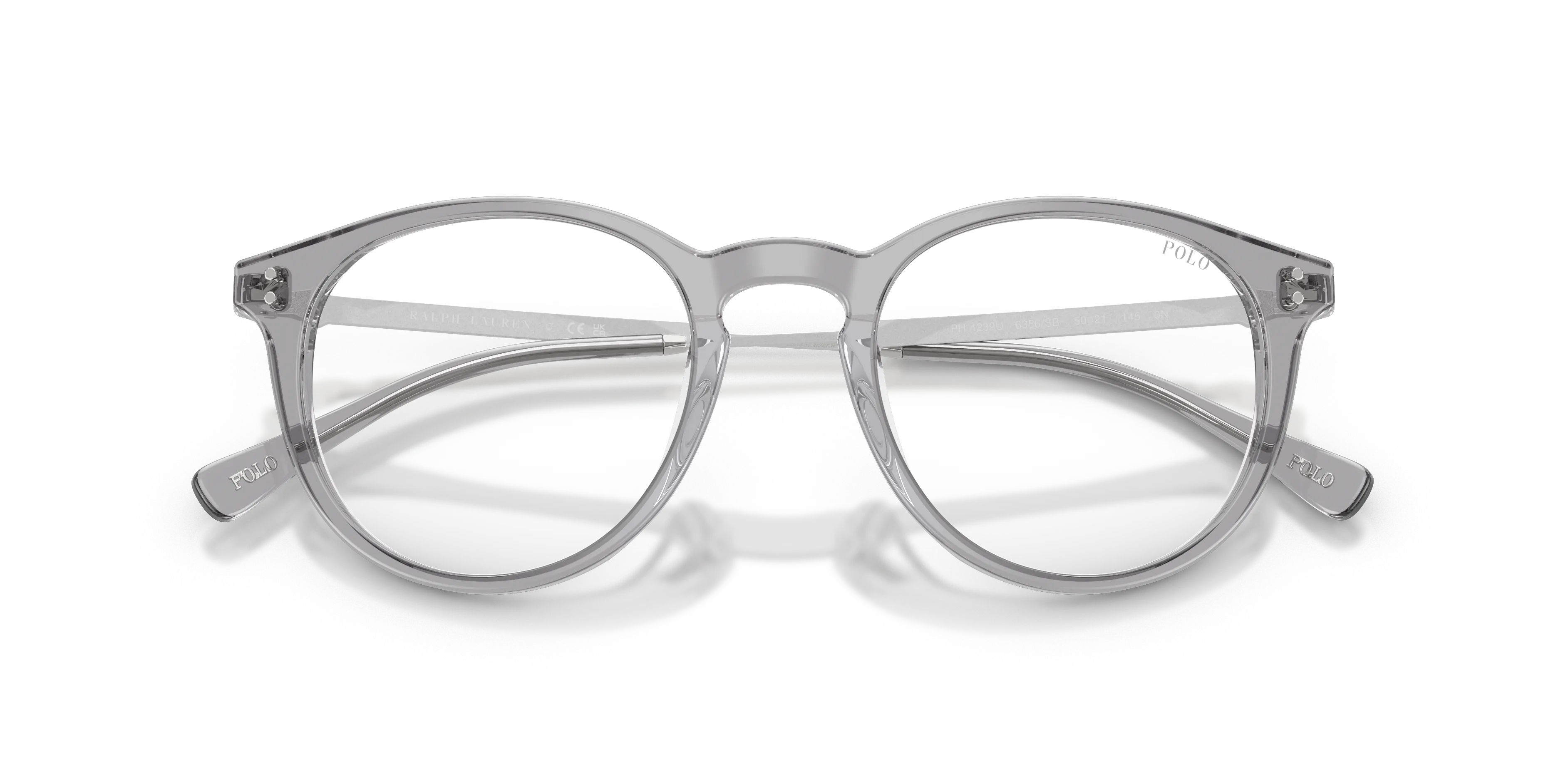 Polo Ralph Lauren PH4239U 6356SB Occhiali da sole Acetato Grigio Trasparente Pantos Normale - immagine 2