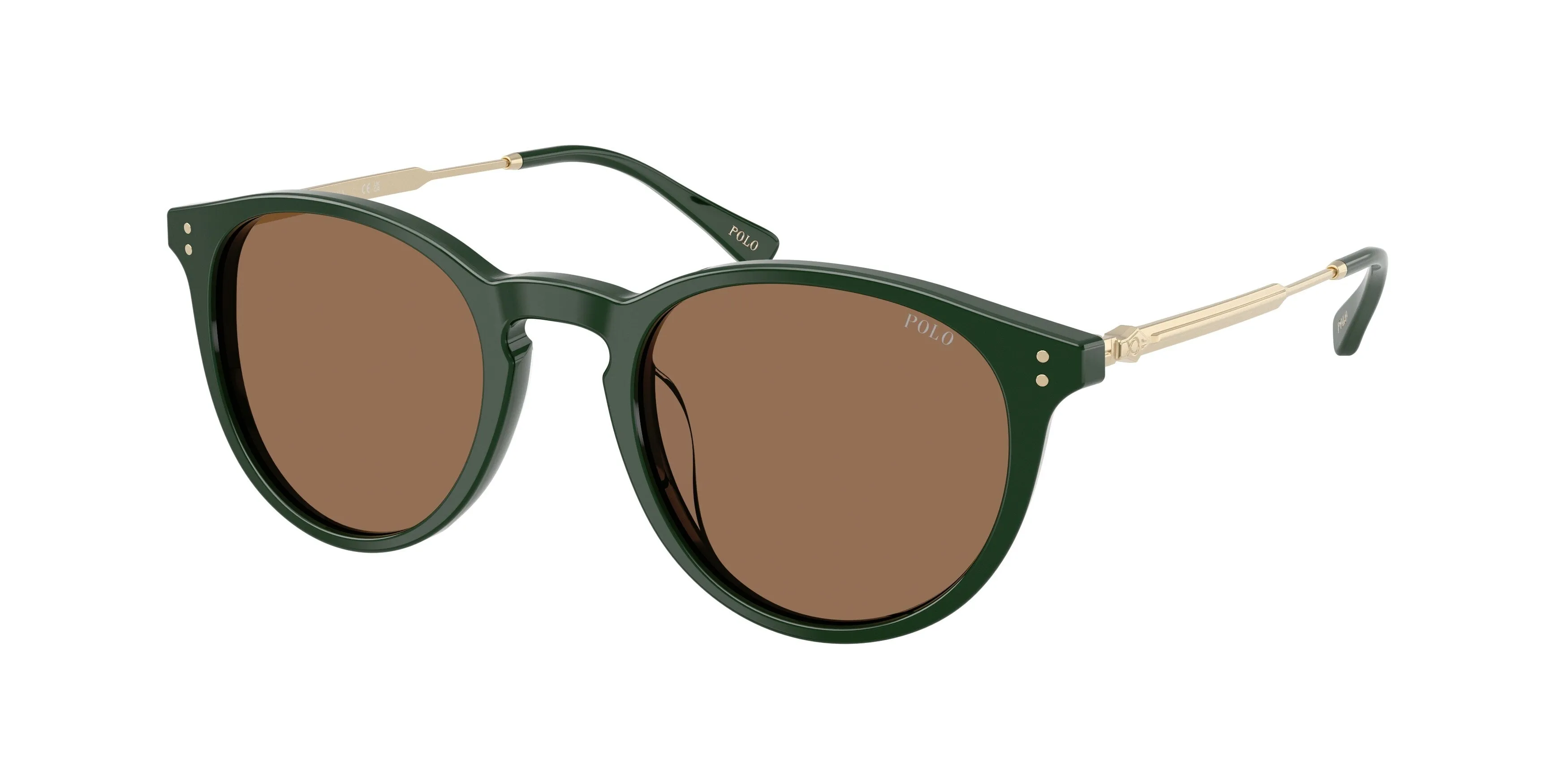 Polo Ralph Lauren PH4239U 614073 Occhiali da sole Acetato Verde Marrone Pantos Normale - immagine 1
