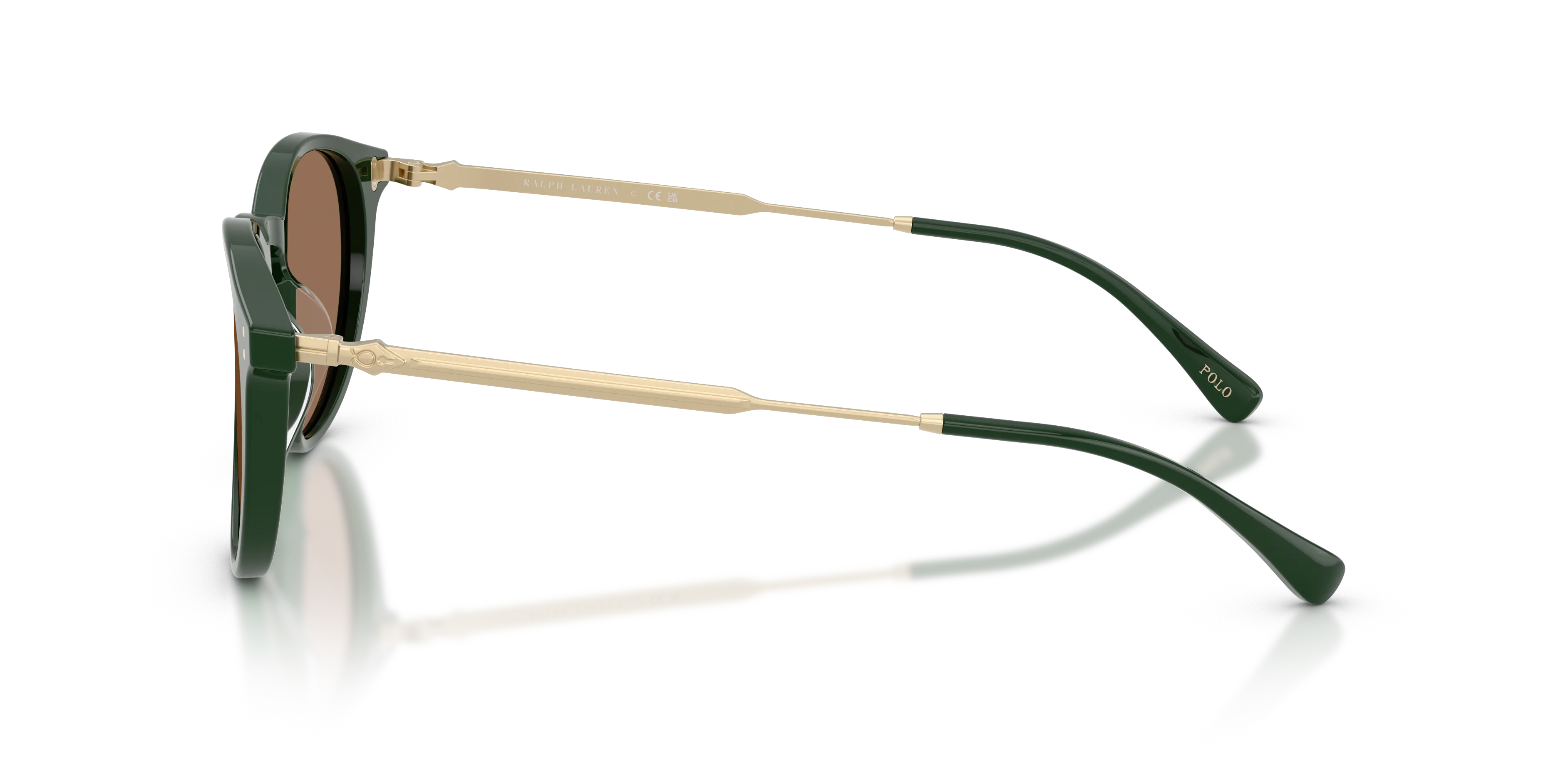 Polo Ralph Lauren PH4239U 614073 Occhiali da sole Acetato Verde Marrone Pantos Normale - immagine 4