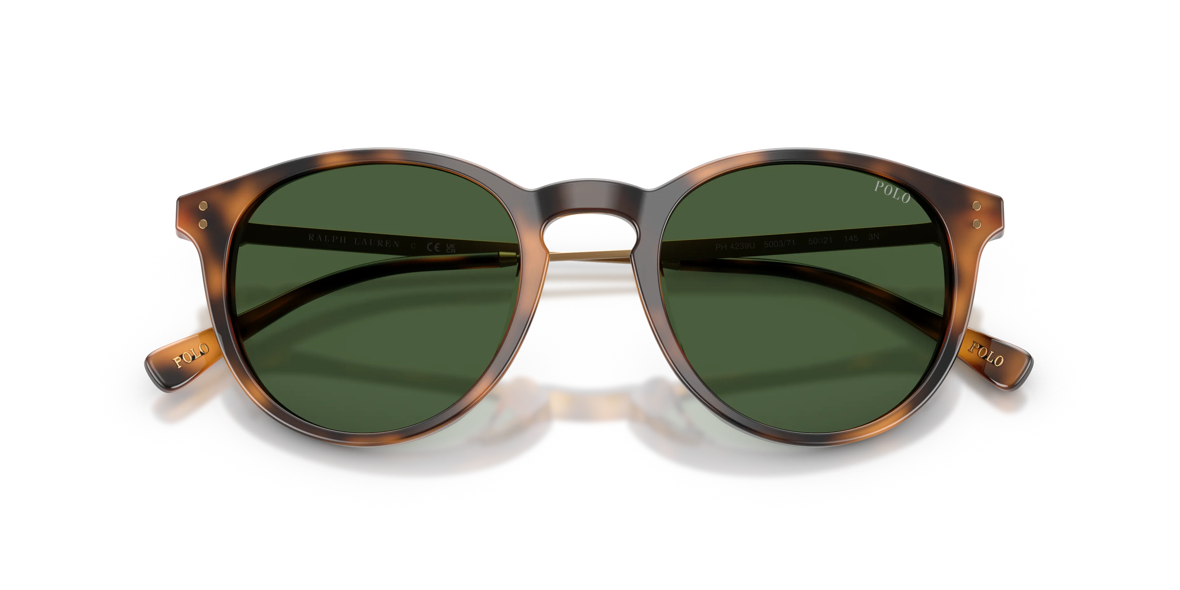 Polo Ralph Lauren PH4239U 500371 Occhiali da sole Acetato Rosso Verde Pantos Normale - immagine 2