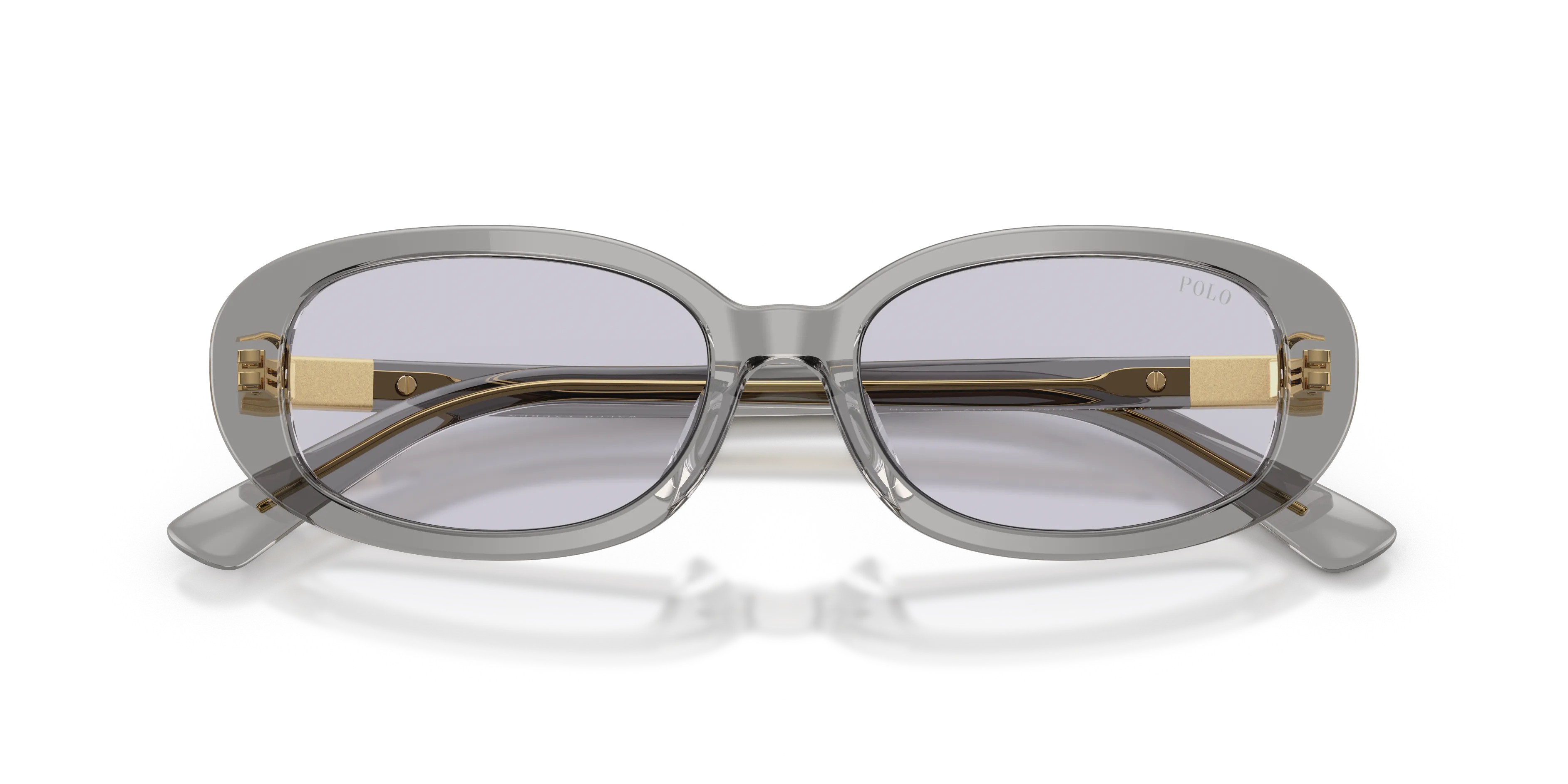 Polo Ralph Lauren PH4198U 63181A Occhiali da sole Acetato Grigio Lilla Rotonda Normale - immagine 2