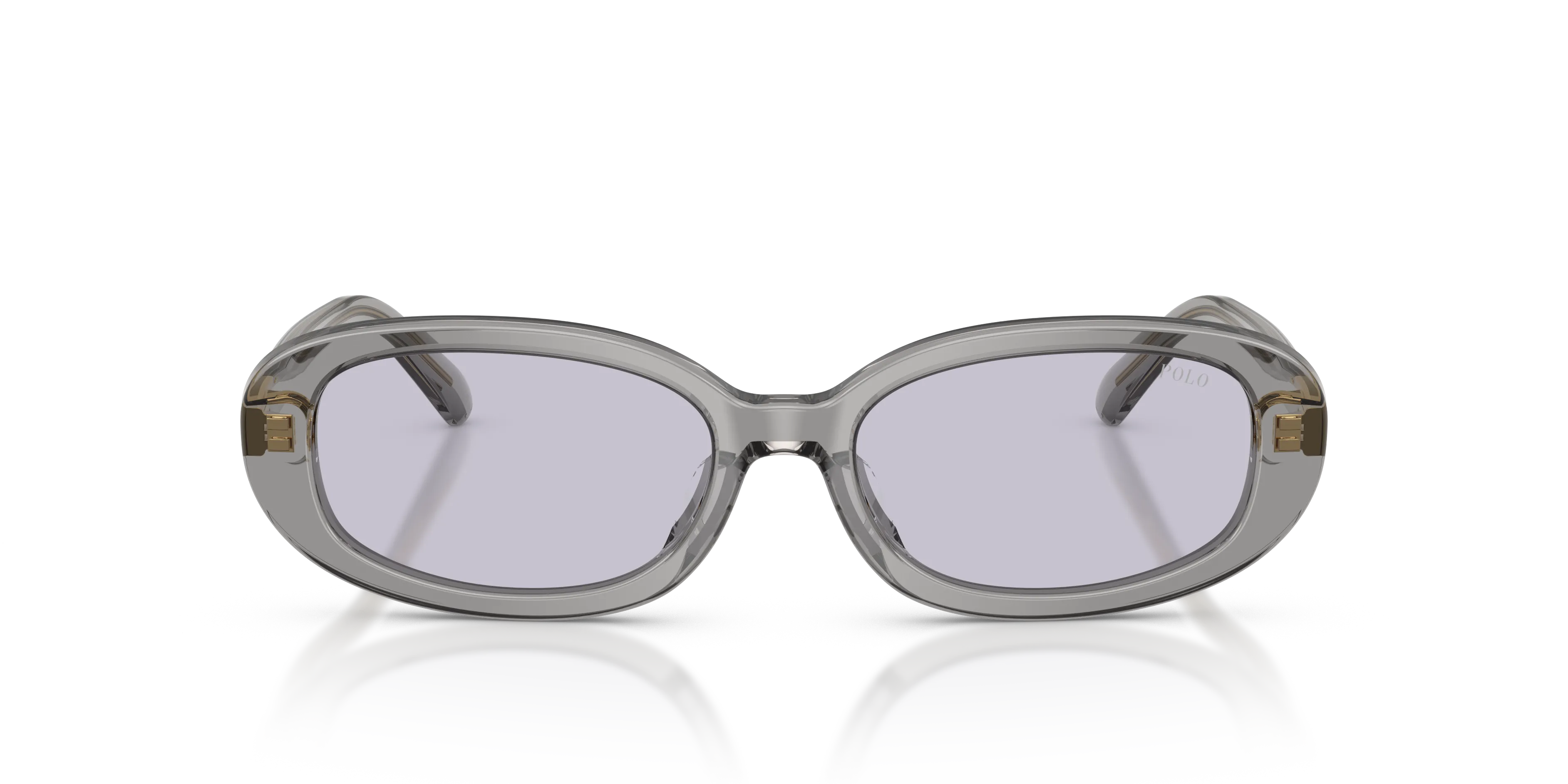 Polo Ralph Lauren PH4198U 63181A Occhiali da sole Acetato Grigio Lilla Rotonda Normale - immagine 3