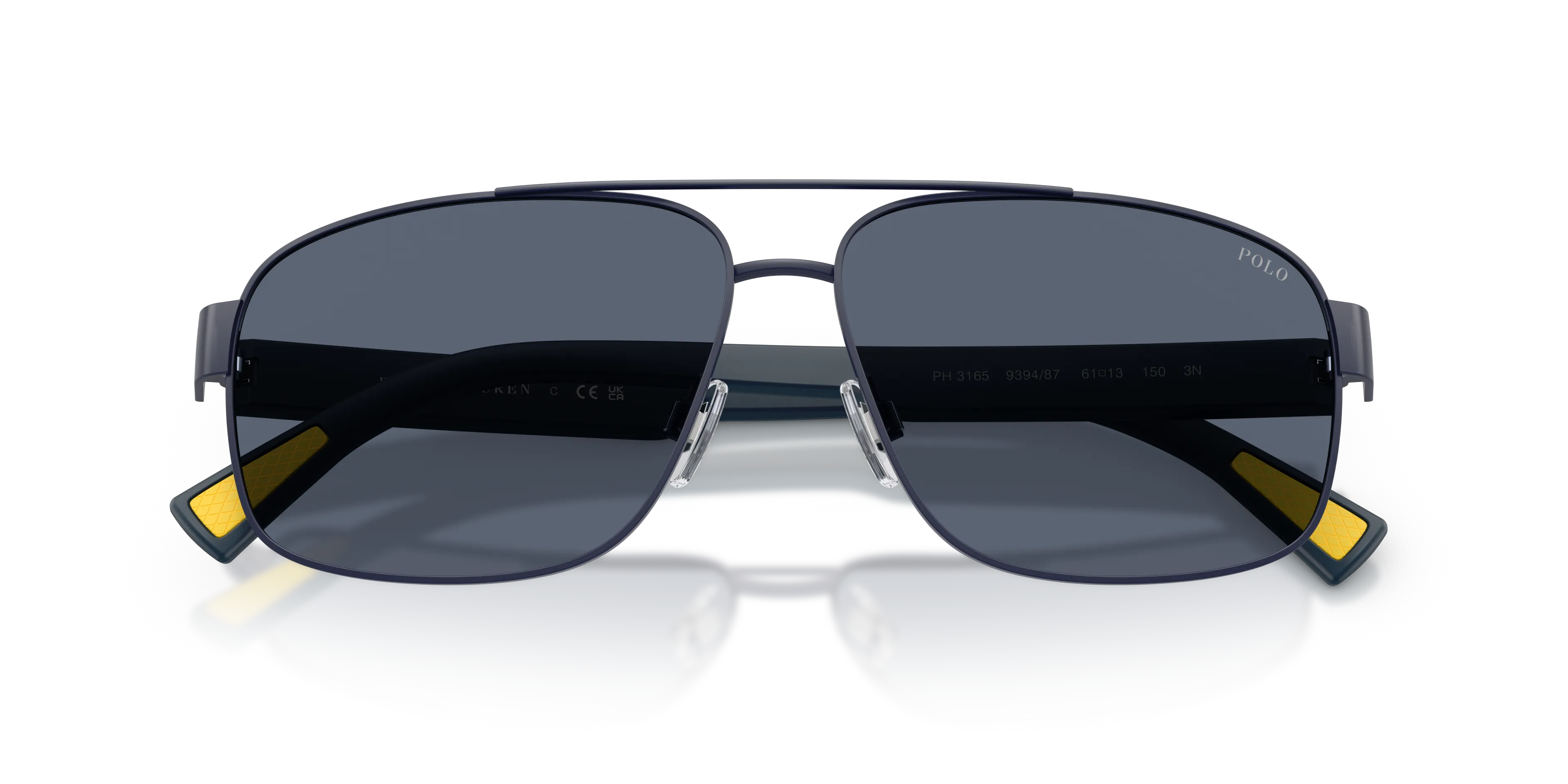Polo Ralph Lauren PH3165 939487 Occhiali da sole Metallo Blu Grigio Pilot Normale - immagine 2