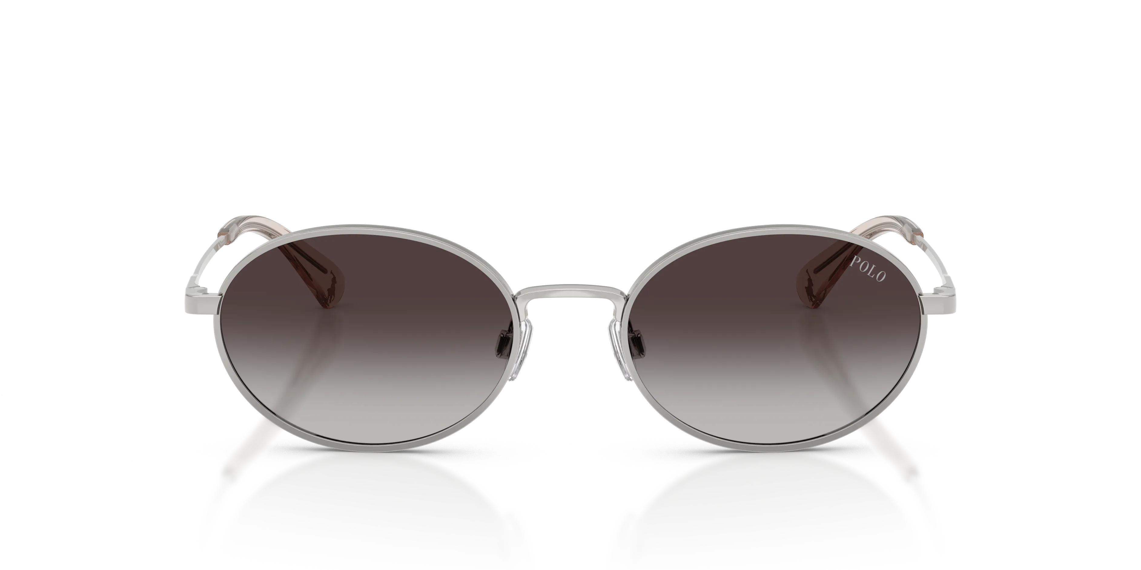 Polo Ralph Lauren PH3162 90018G Occhiali da sole Metallo Argento Grigio Rotonda Normale Sfumato - immagine 3