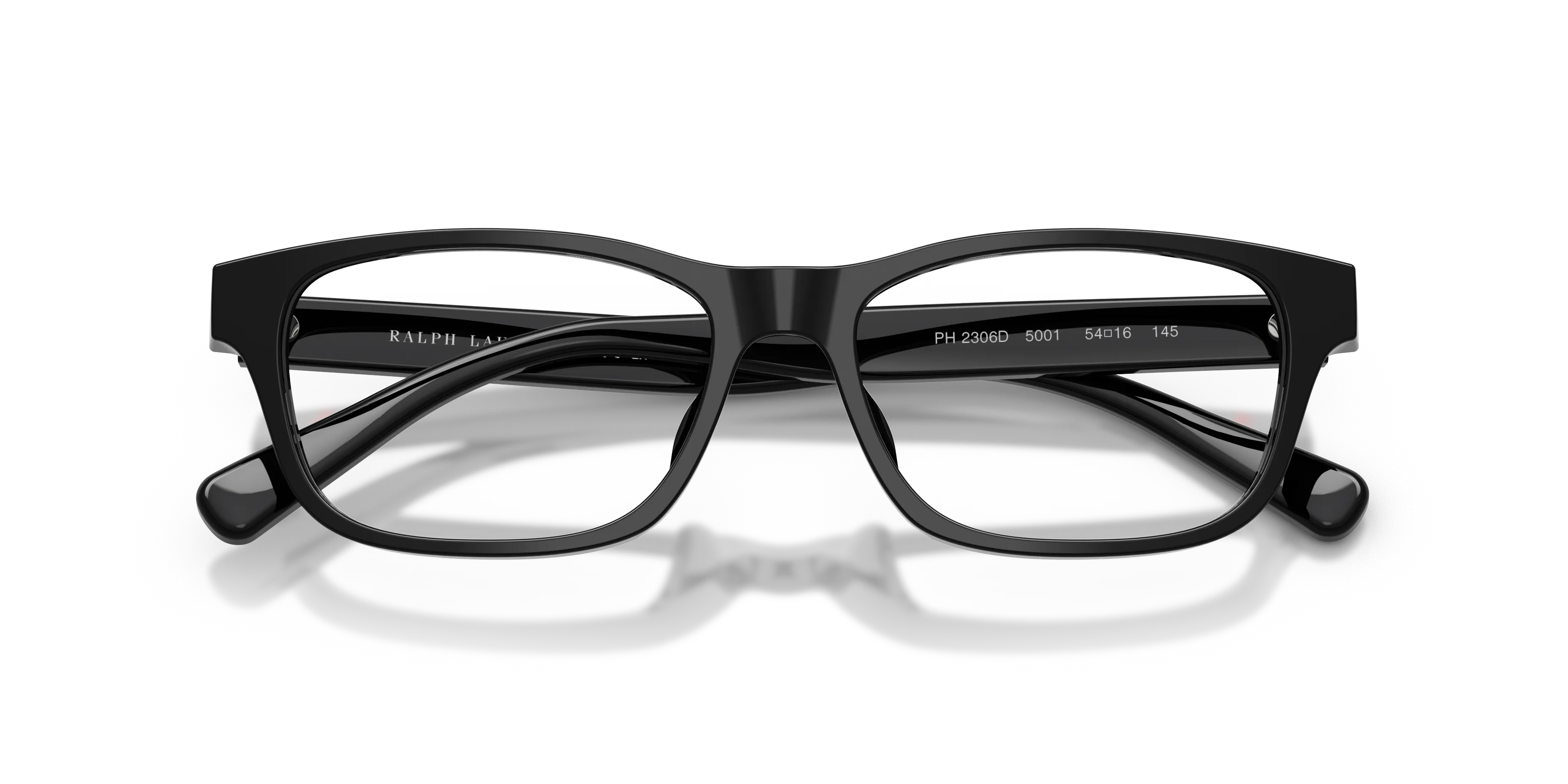 Polo Ralph Lauren PH2306D 5001 Montature da vista Acetato Nero Trasparente Pillow Normale - immagine 2