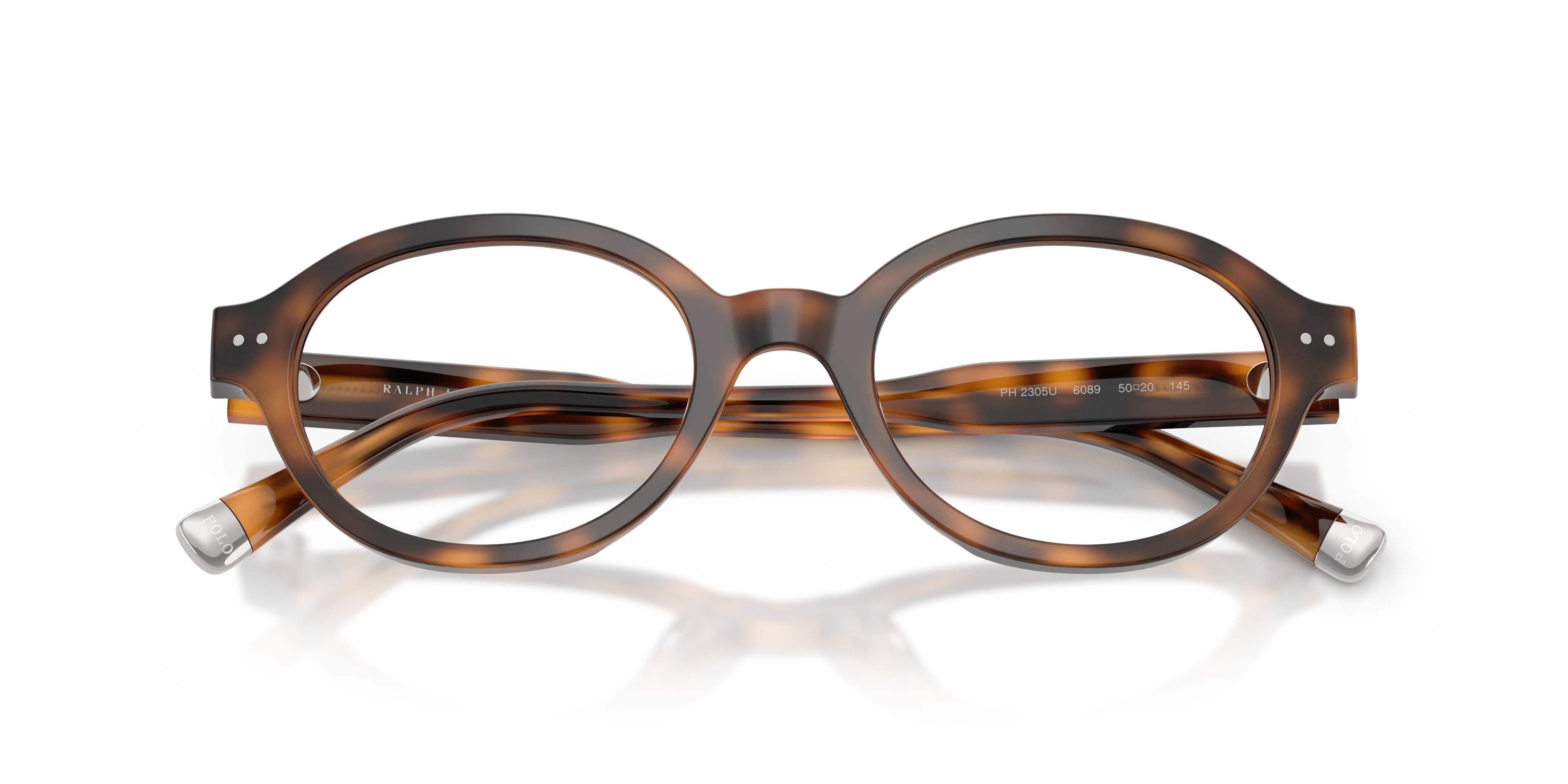 Polo Ralph Lauren PH2305U 6089 Montature da vista Acetato Rosso Trasparente Rotonda Normale - immagine 2