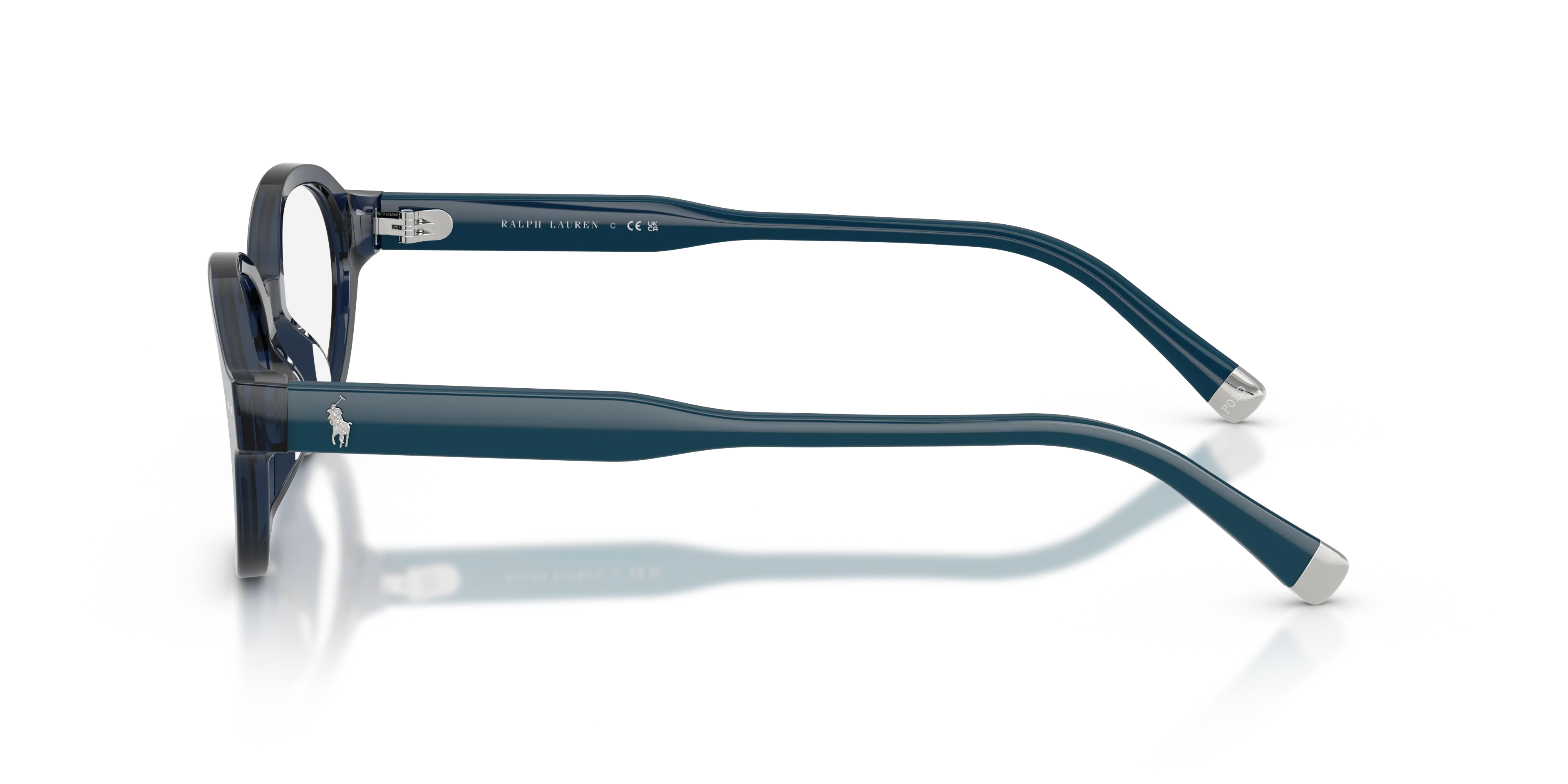 Polo Ralph Lauren PH2305U 5955 Montature da vista Acetato Blu Trasparente Rotonda Normale - immagine 4