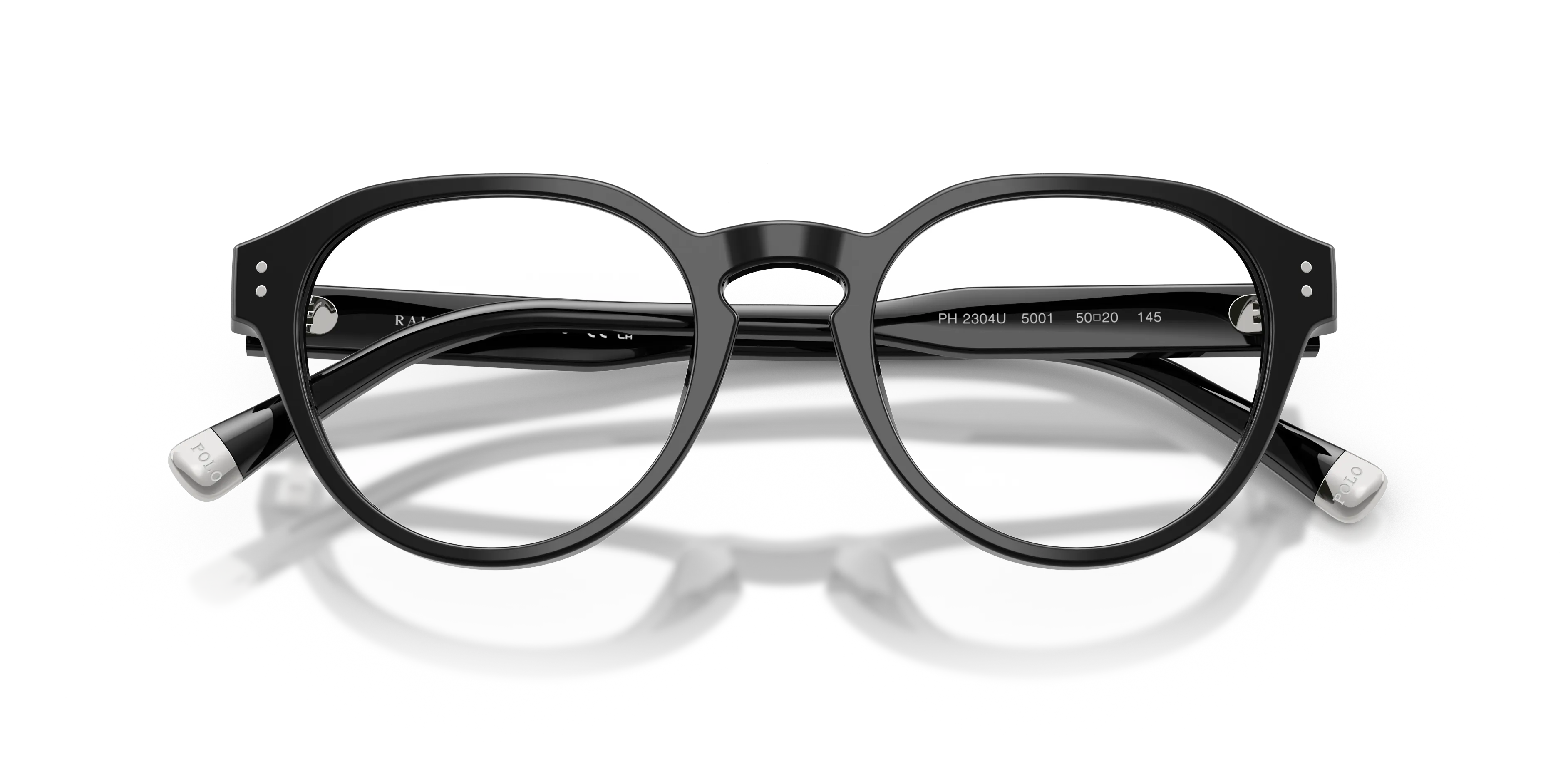 Polo Ralph Lauren PH2304U 5001 Montature da vista Acetato Nero Trasparente Pantos Normale - immagine 2