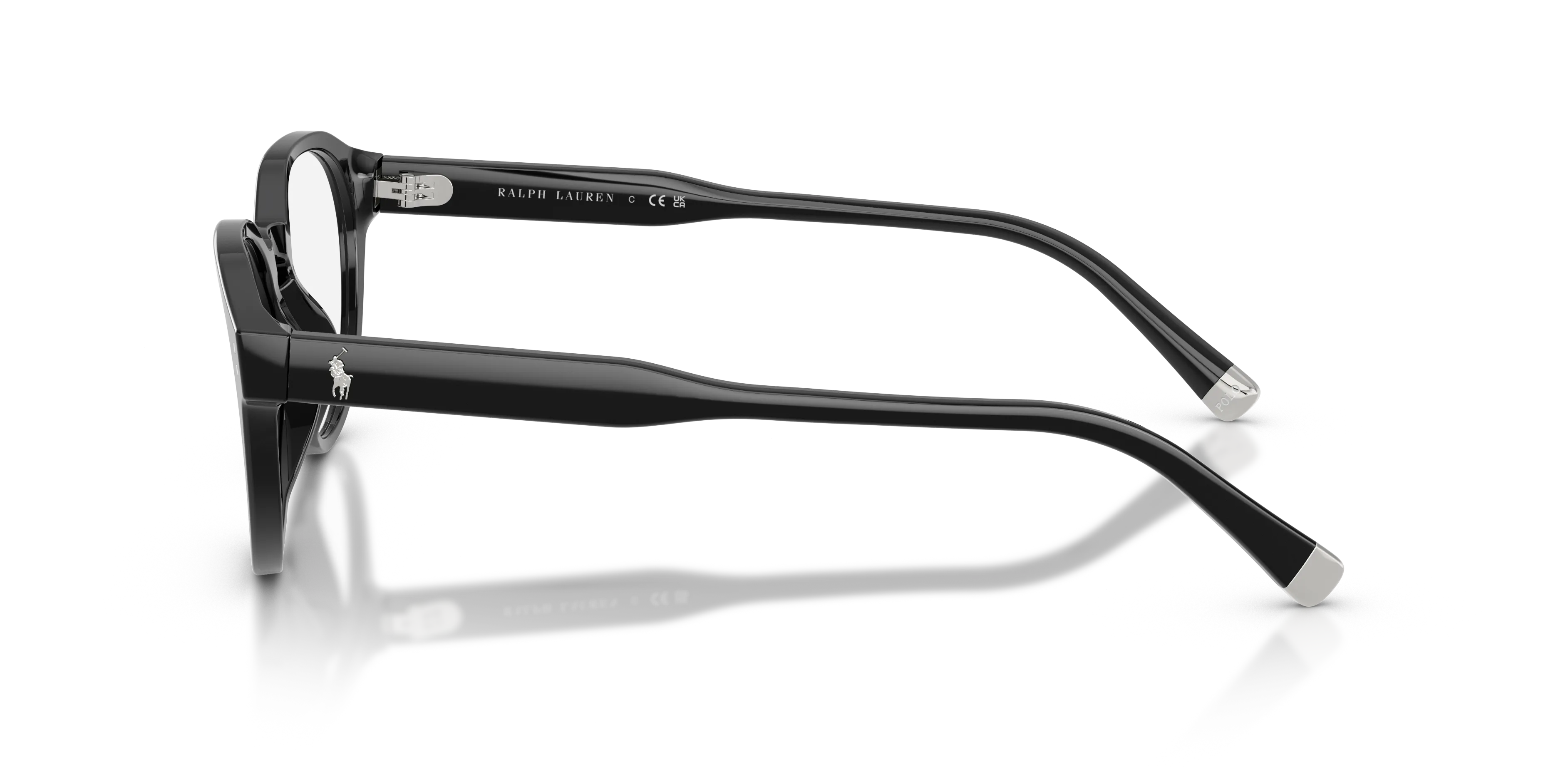 Polo Ralph Lauren PH2304U 5001 Montature da vista Acetato Nero Trasparente Pantos Normale - immagine 4