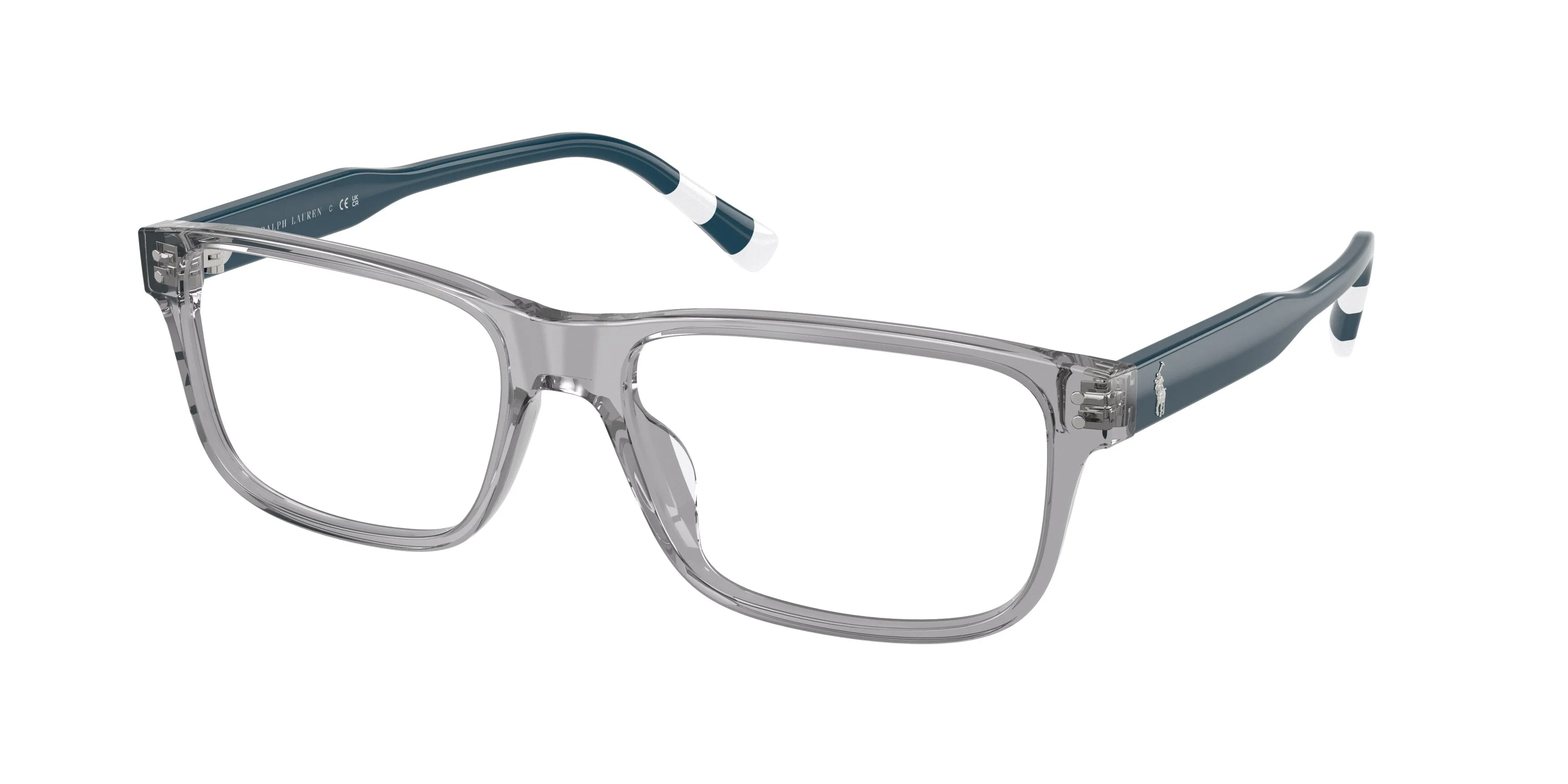 Polo Ralph Lauren PH2302U 6317 Montature da vista Acetato Grigio Trasparente Squadrata Normale - immagine 1