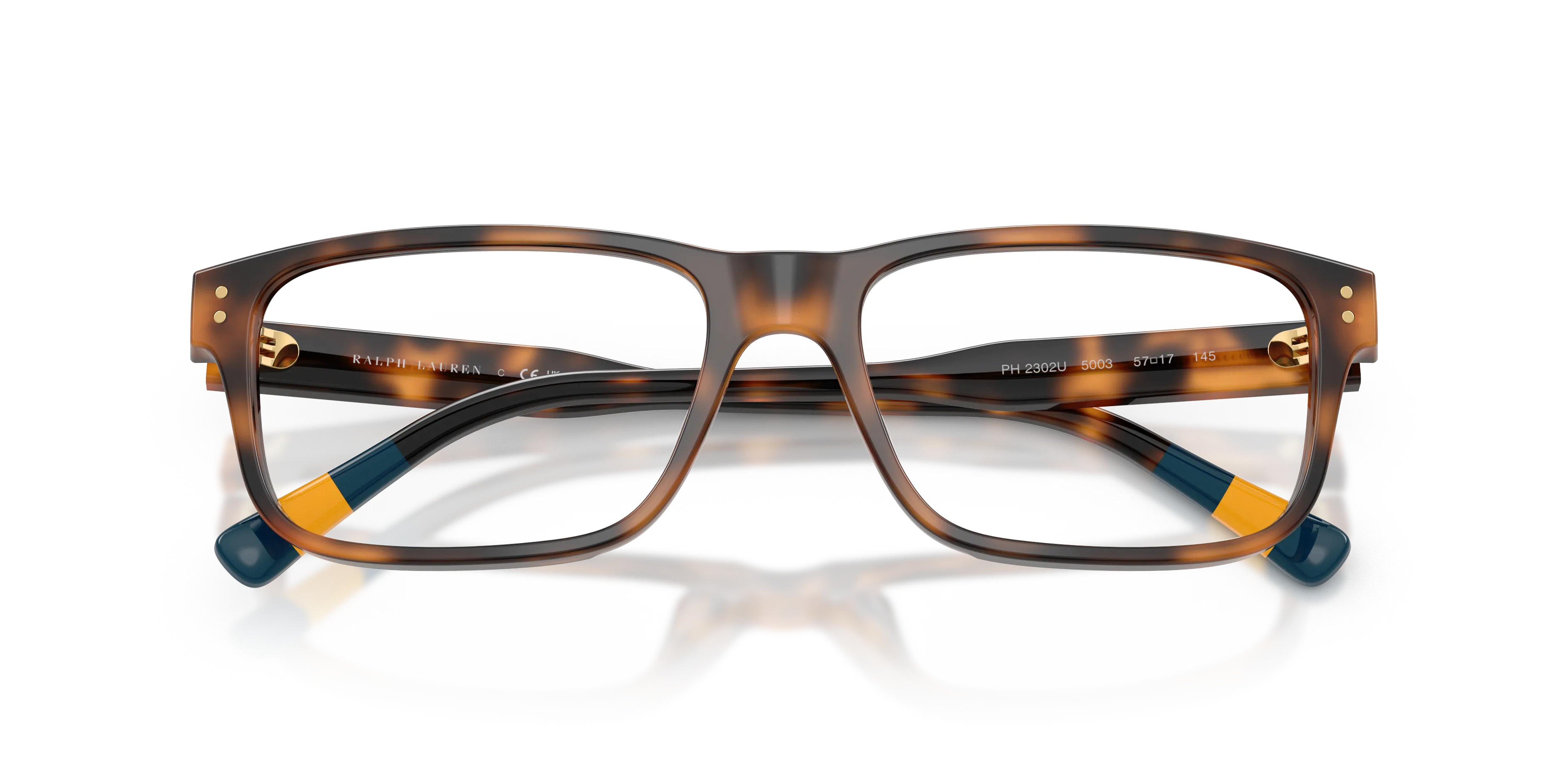 Polo Ralph Lauren PH2302U 5003 Montature da vista Acetato Tartaruga Trasparente Squadrata Normale - immagine 2