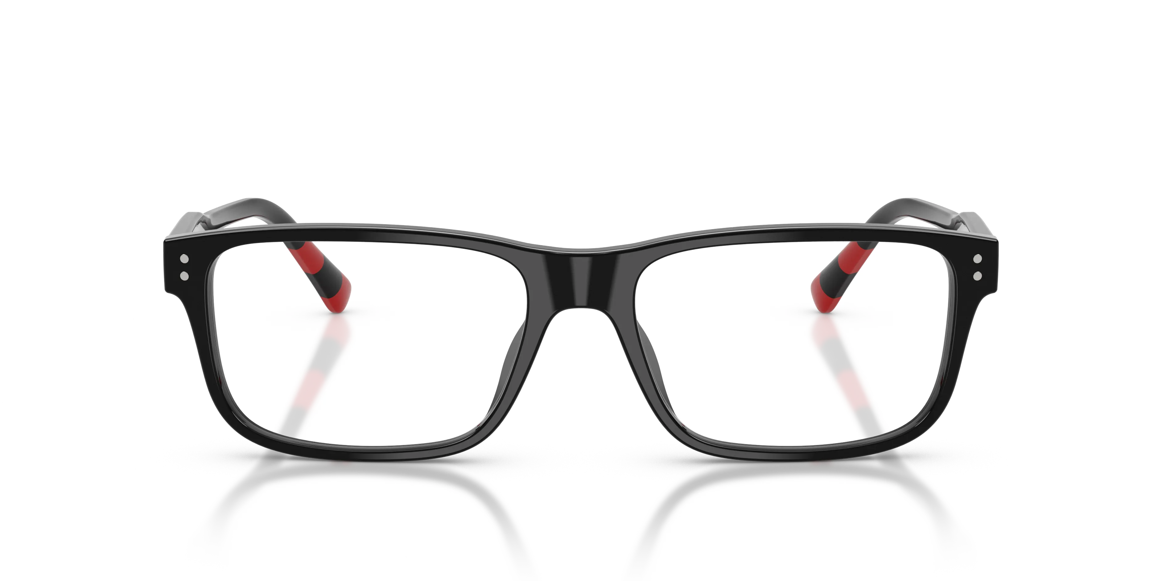 Polo Ralph Lauren PH2302U 5001 Montature da vista Acetato Nero Trasparente Squadrata Normale - immagine 3
