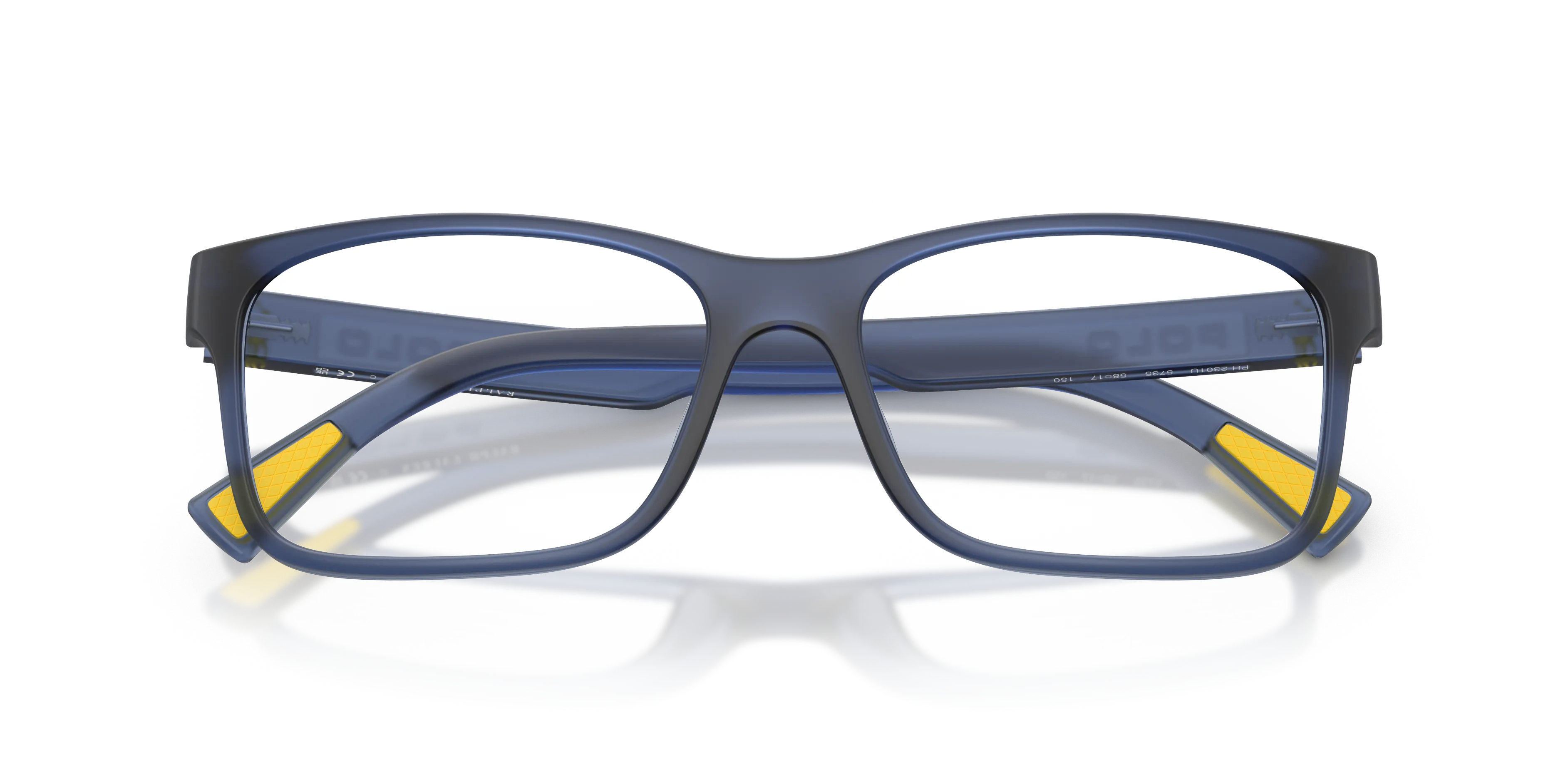 Polo Ralph Lauren PH2301U 5735 Montature da vista Iniettato Blu Trasparente Squadrata Normale - immagine 2