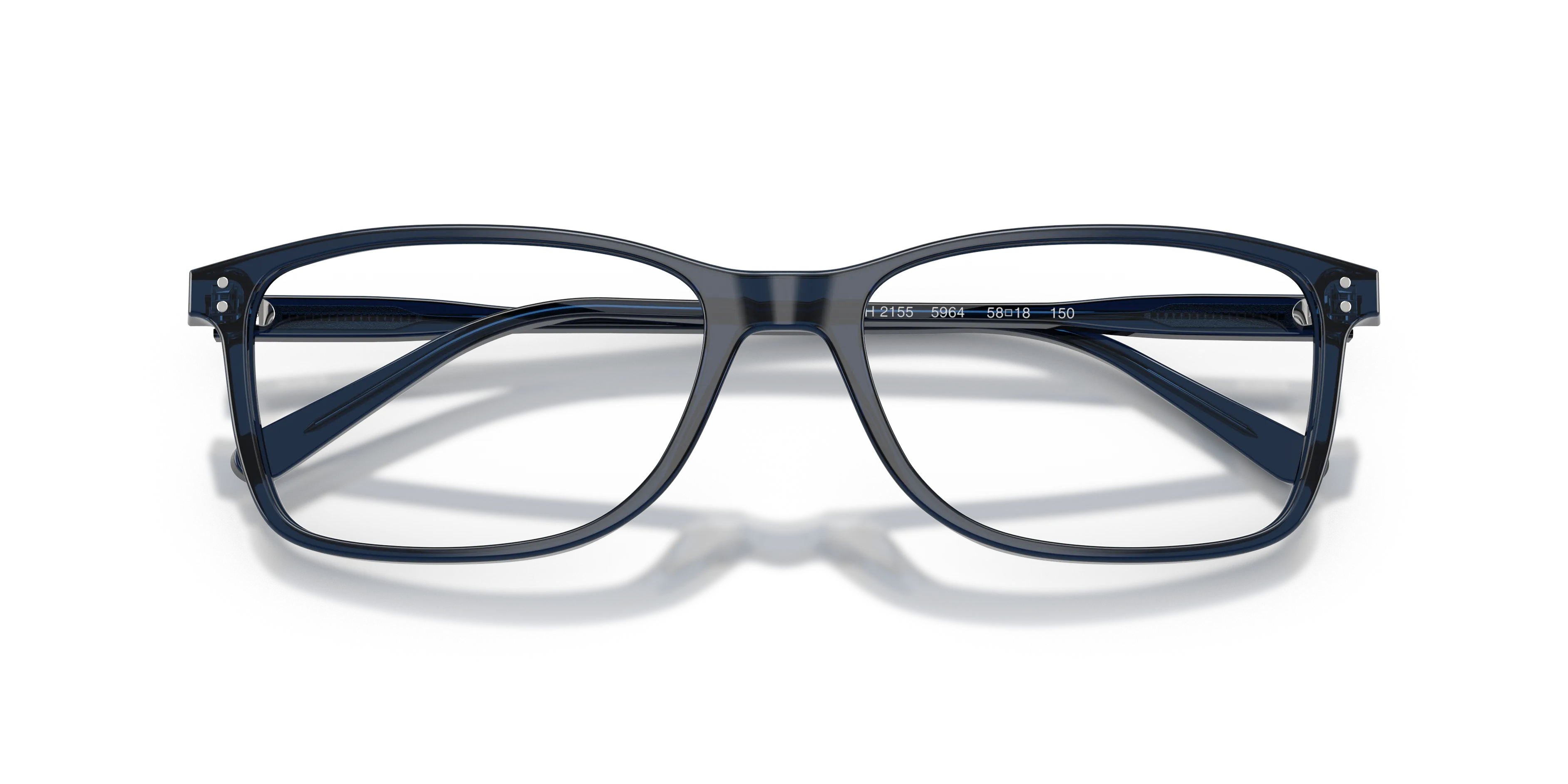 Polo Ralph Lauren PH2155 5964 Montature da vista Acetato Blu Trasparente Squadrata Normale - immagine 2
