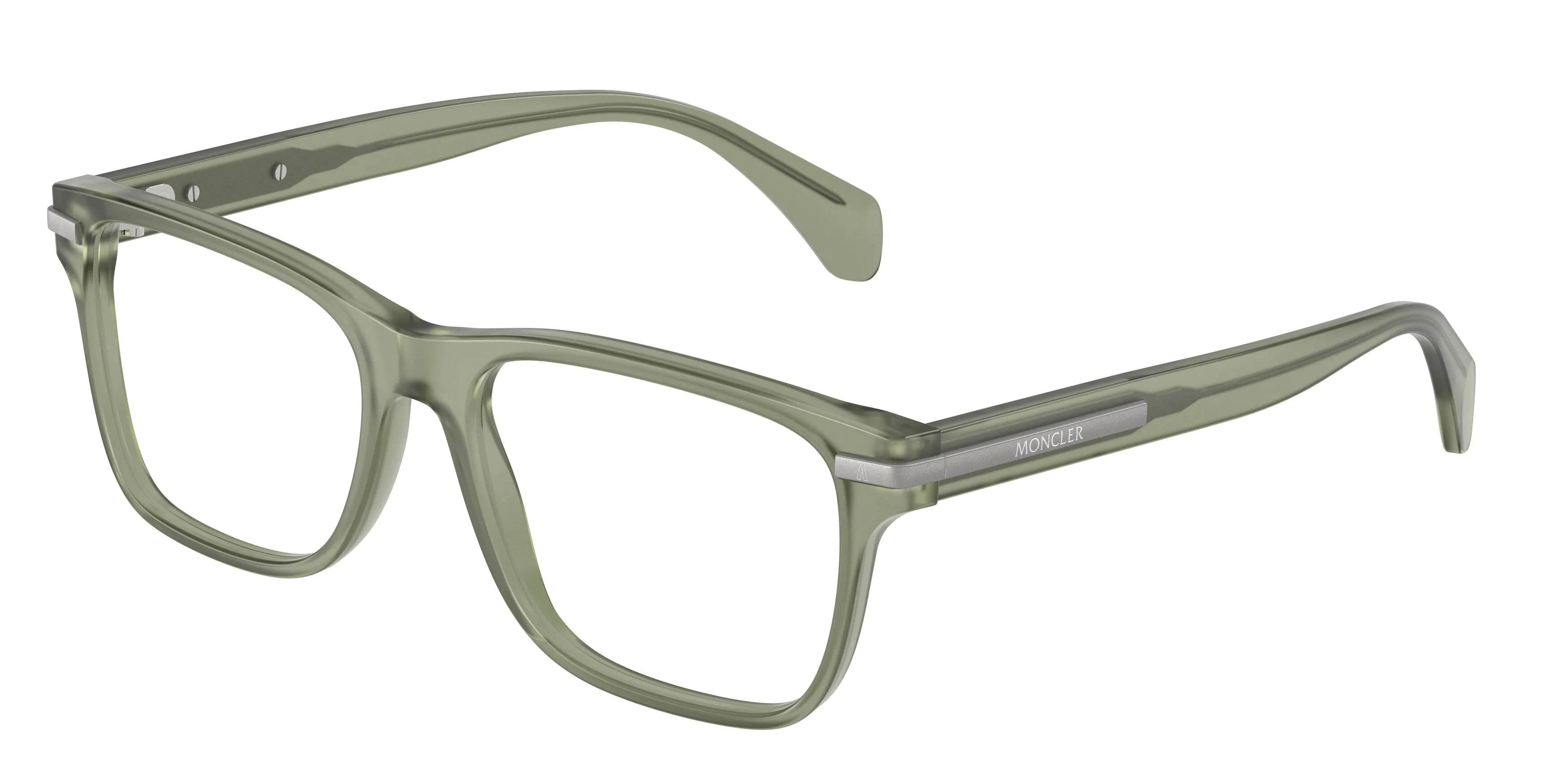 Moncler ME2016 3021 Montature da vista Acetato Verde Trasparente Pillow Normale - immagine 1