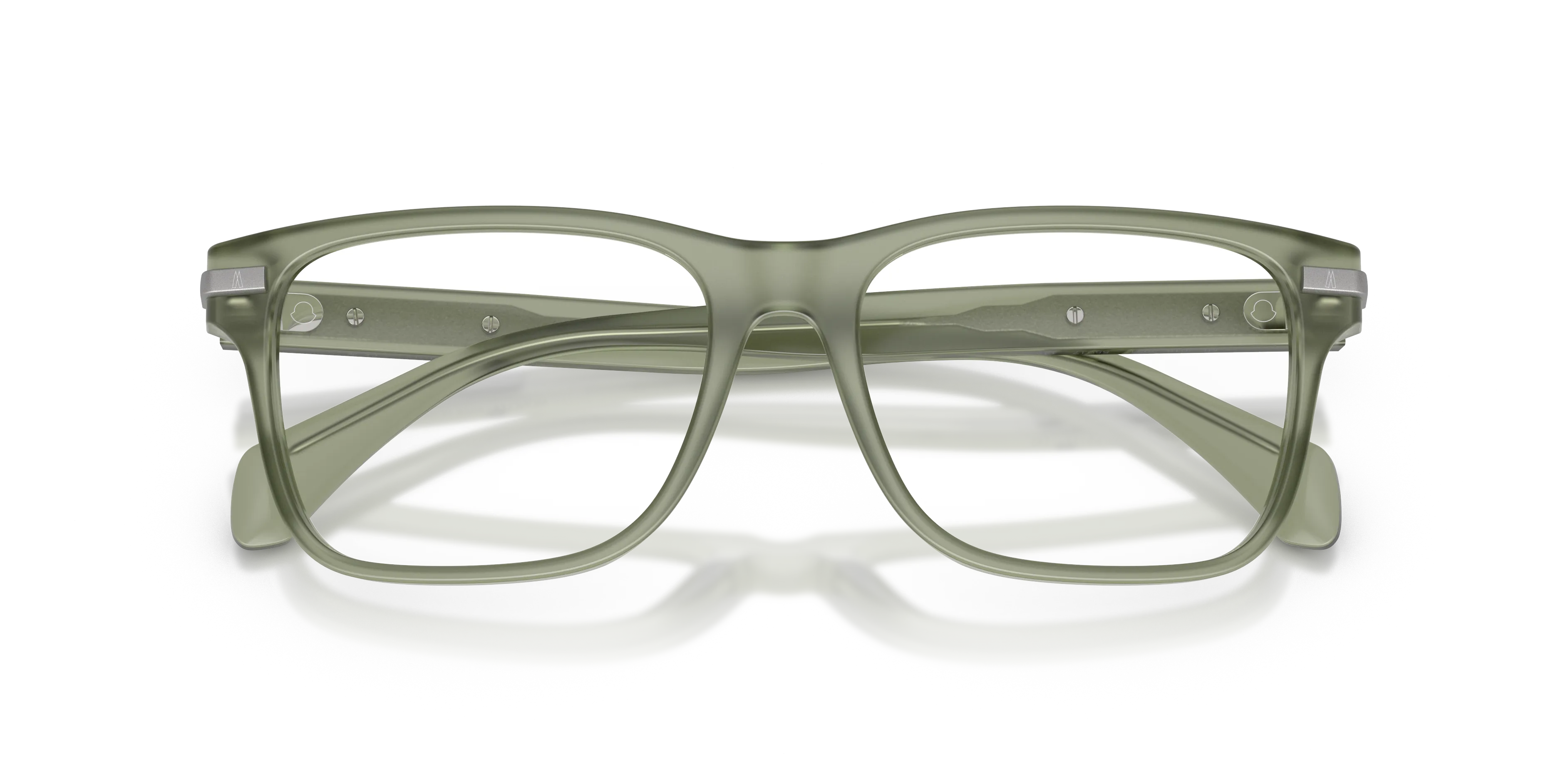 Moncler ME2016 3021 Montature da vista Acetato Verde Trasparente Pillow Normale - immagine 2