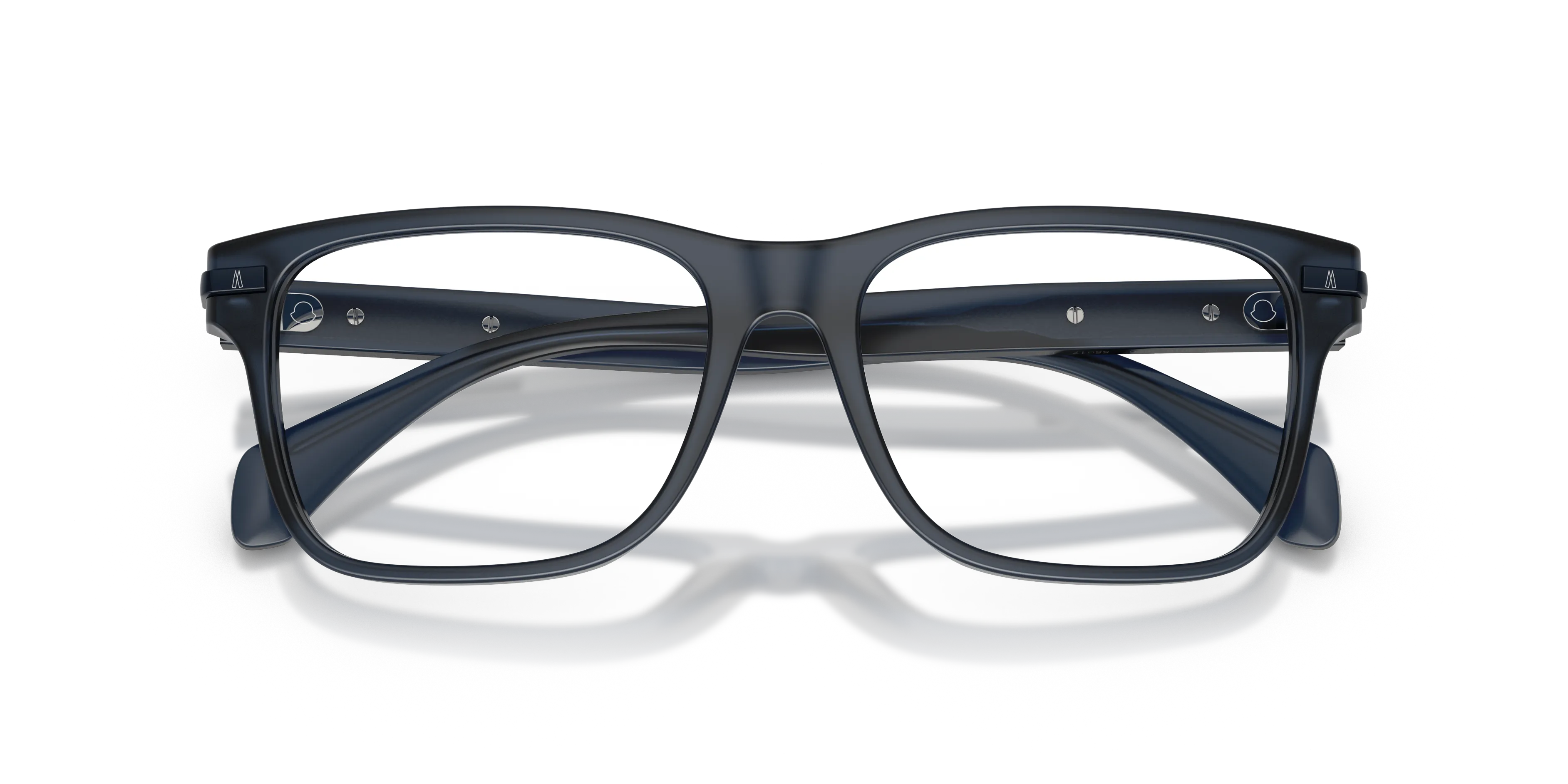 Moncler ME2016 3020 Montature da vista Acetato Blu Trasparente Pillow Normale - immagine 2
