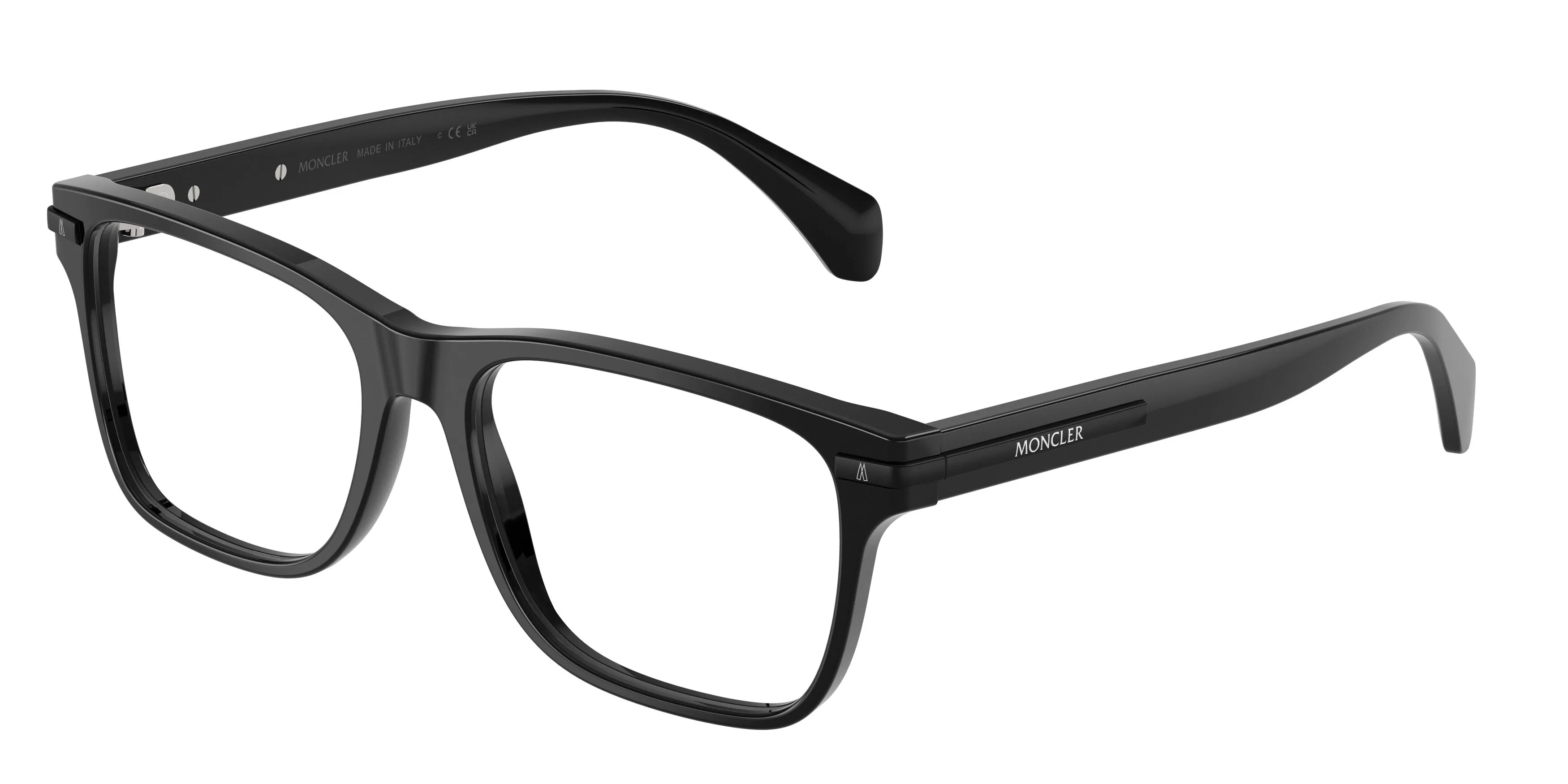 Moncler ME2016 3001 Montature da vista Acetato Nero Trasparente Pillow Normale - immagine 1