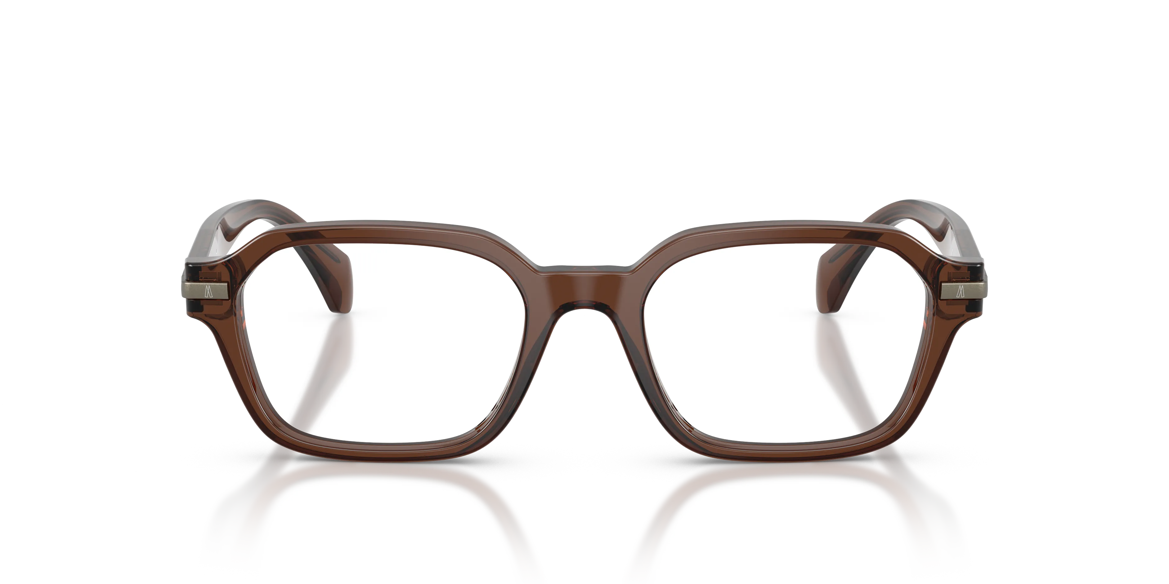 Moncler ME2015 3022 Montature da vista Acetato Marrone Trasparente Geometrica Normale - immagine 3