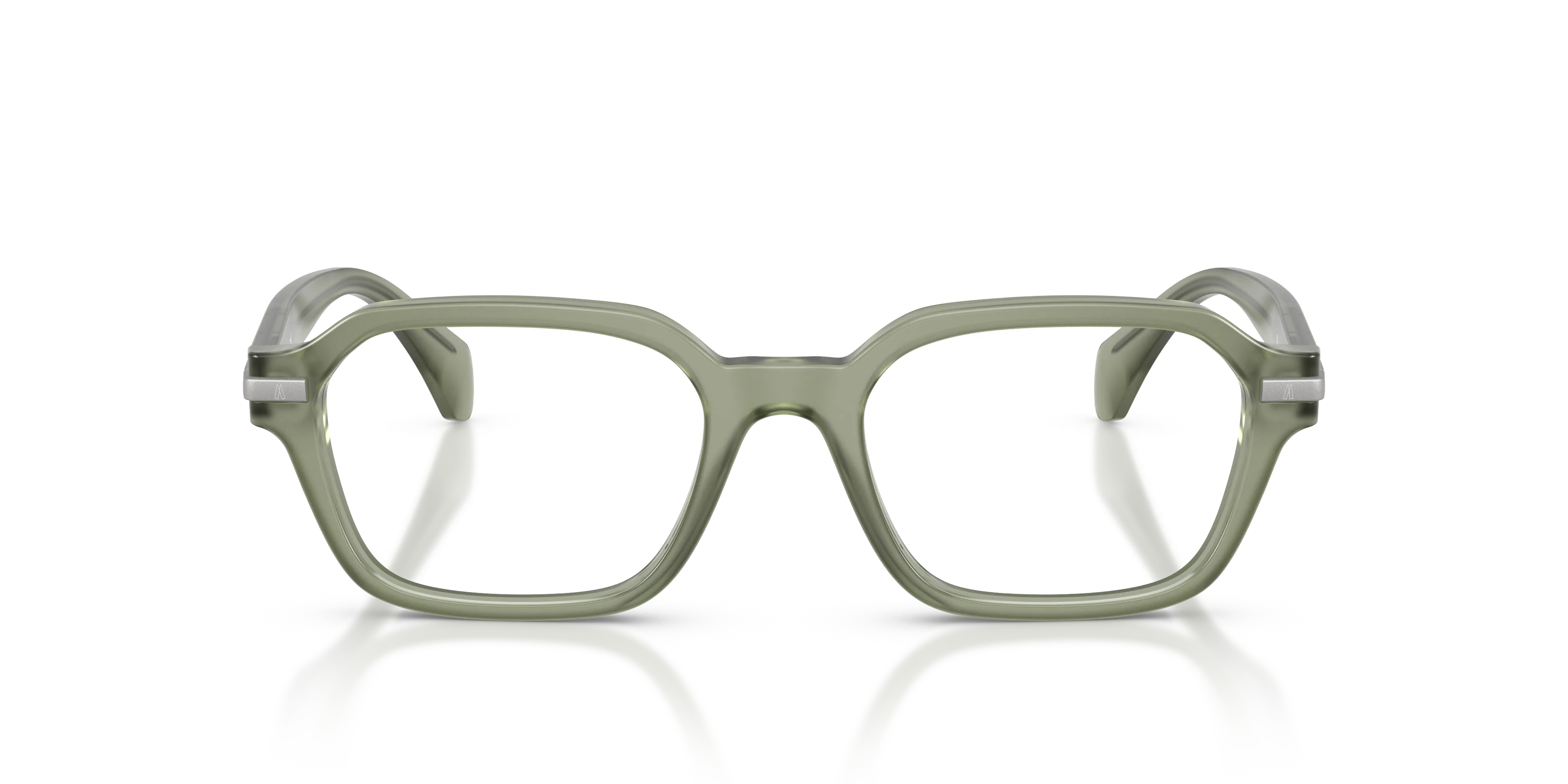 Moncler ME2015 3021 Montature da vista Acetato Verde Trasparente Geometrica Normale - immagine 3