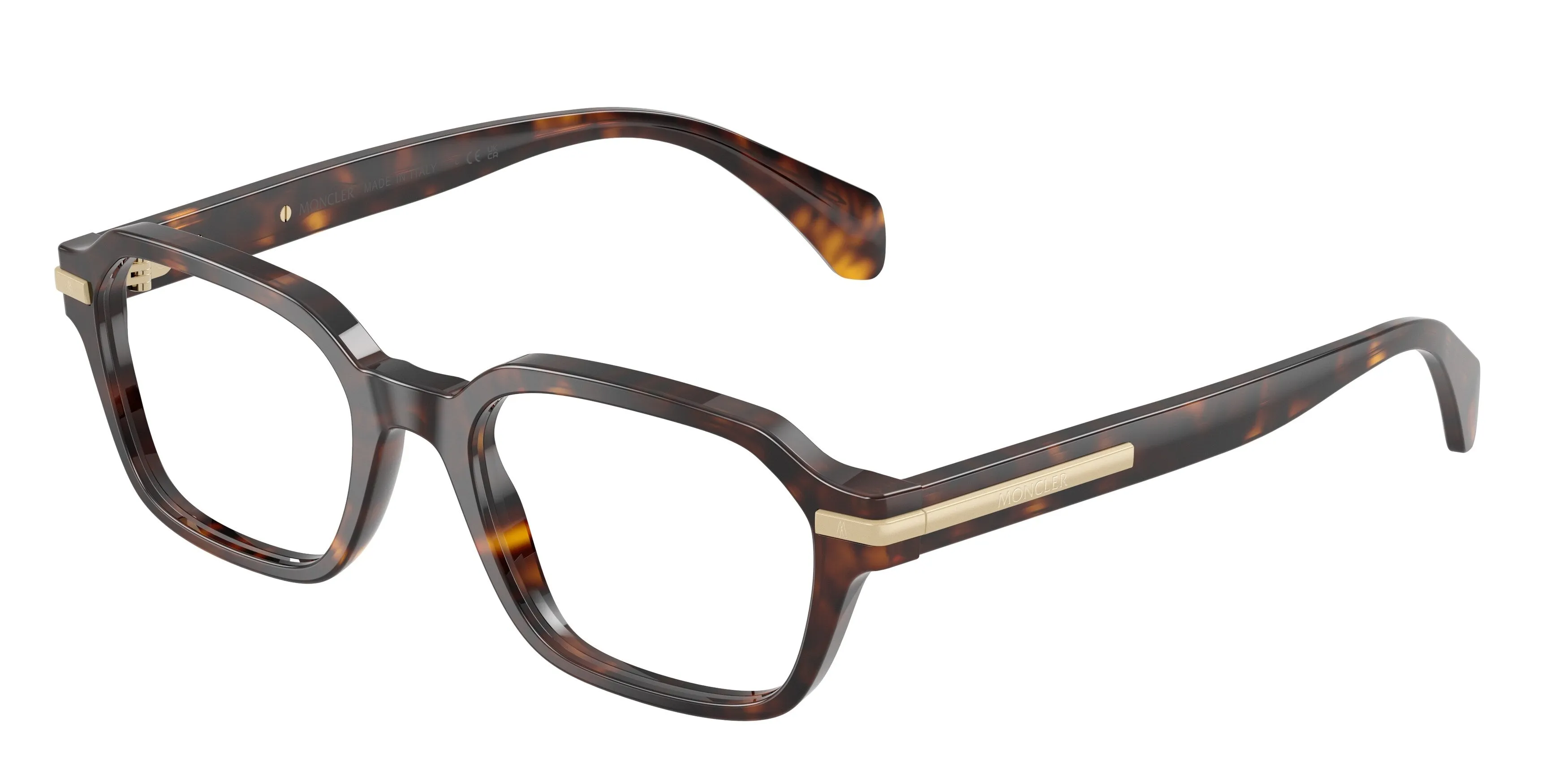 Moncler ME2015 3002 Montature da vista Acetato Tartaruga Trasparente Geometrica Normale - immagine 1