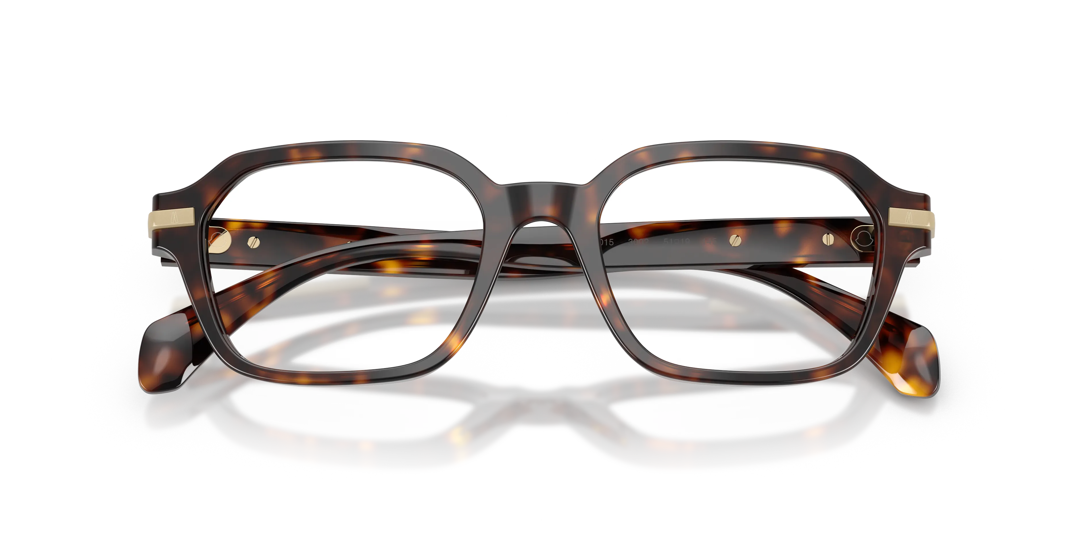 Moncler ME2015 3002 Montature da vista Acetato Tartaruga Trasparente Geometrica Normale - immagine 2