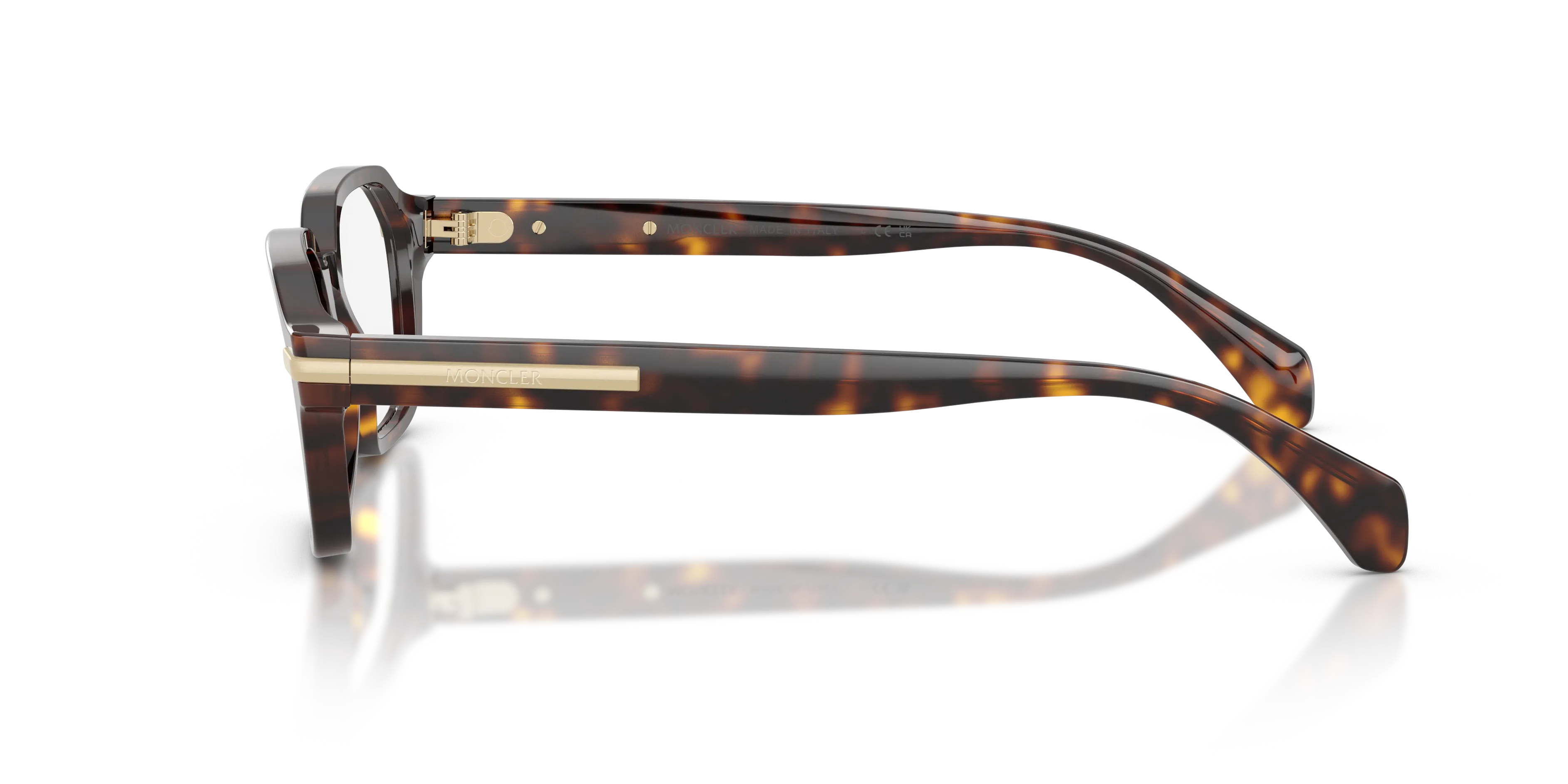 Moncler ME2015 3002 Montature da vista Acetato Tartaruga Trasparente Geometrica Normale - immagine 4