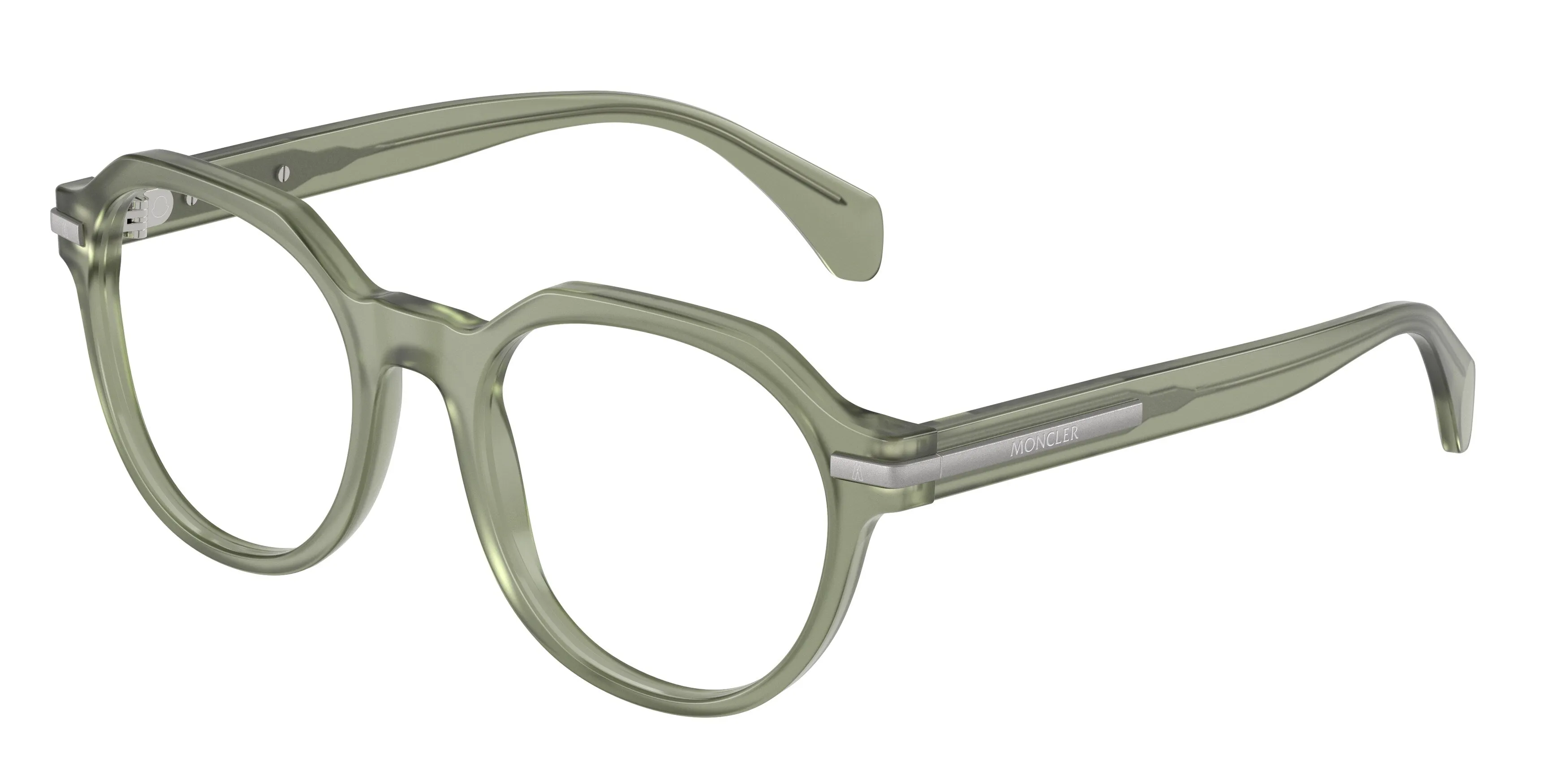 Moncler ME2014 3021 Montature da vista Acetato Verde Trasparente Pantos Normale - immagine 1