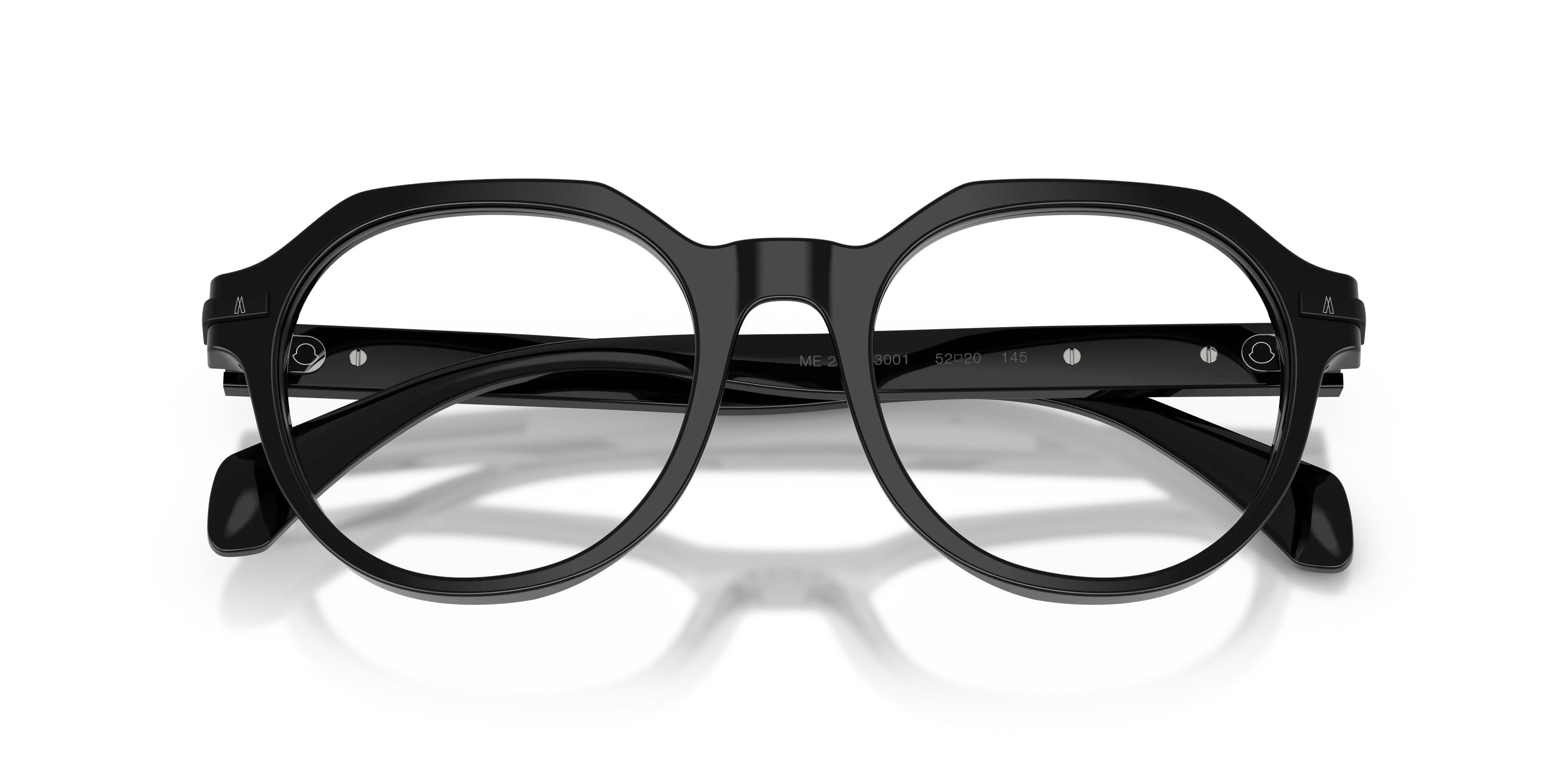 Moncler ME2014 3001 Montature da vista Acetato Nero Trasparente Pantos Normale - immagine 2