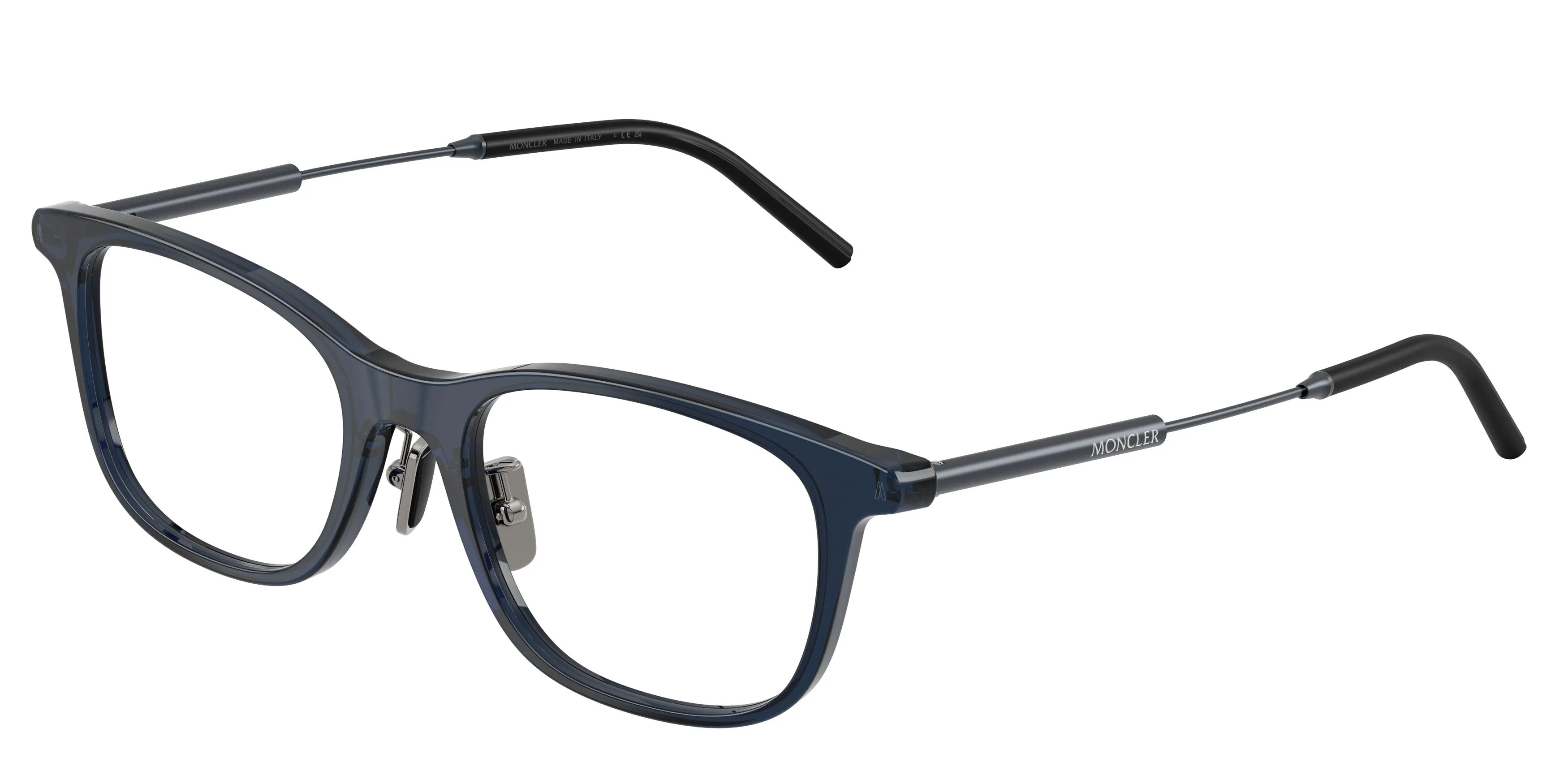 Moncler ME2013D 3020 Montature da vista Acetato Blu Trasparente Pillow Normale - immagine 1