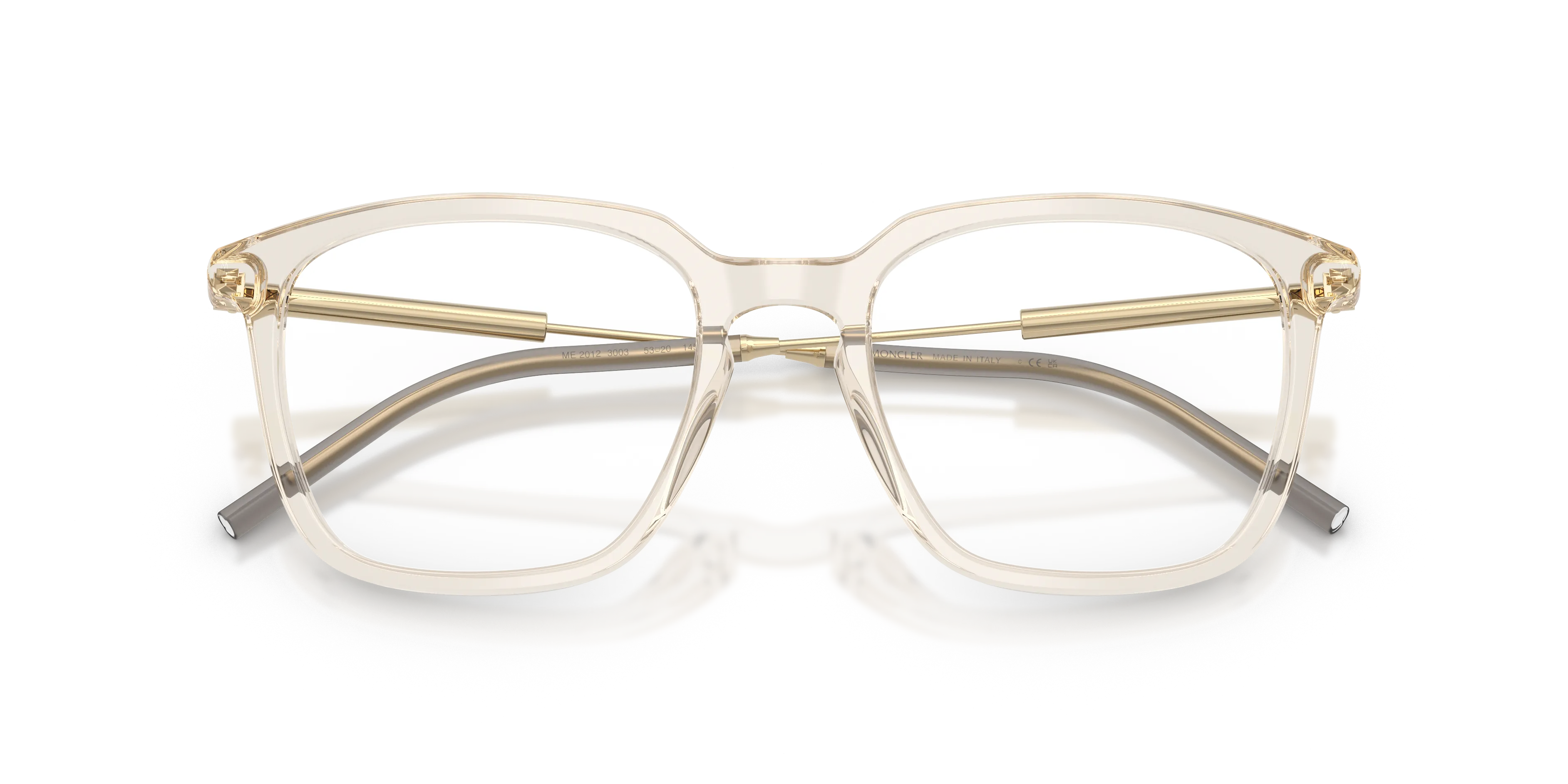 Moncler ME2012 3003 Montature da vista Acetato Marrone Trasparente Pantos Normale - immagine 2