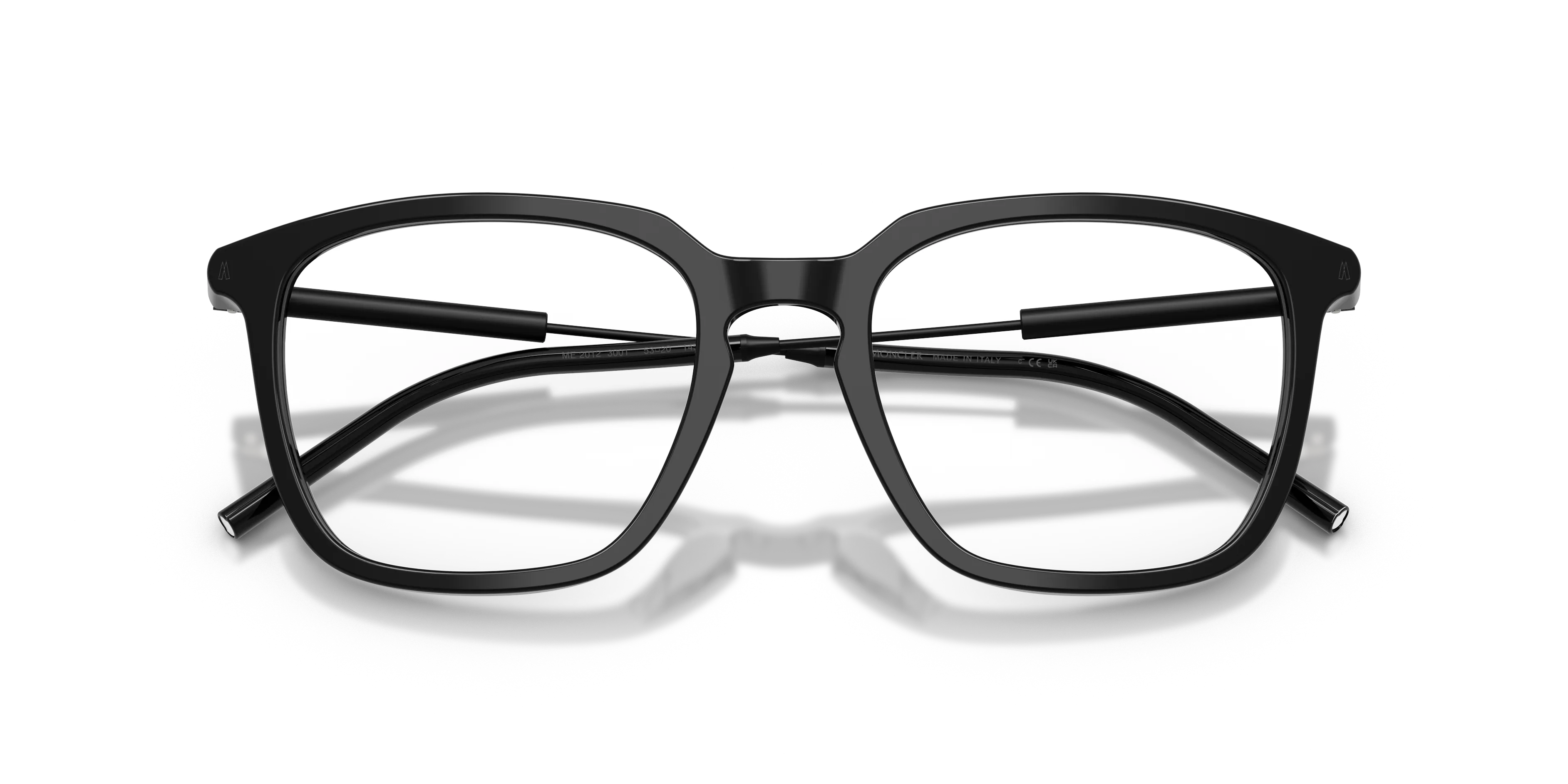 Moncler ME2012 3001 Montature da vista Acetato Nero Trasparente Pantos Normale - immagine 2