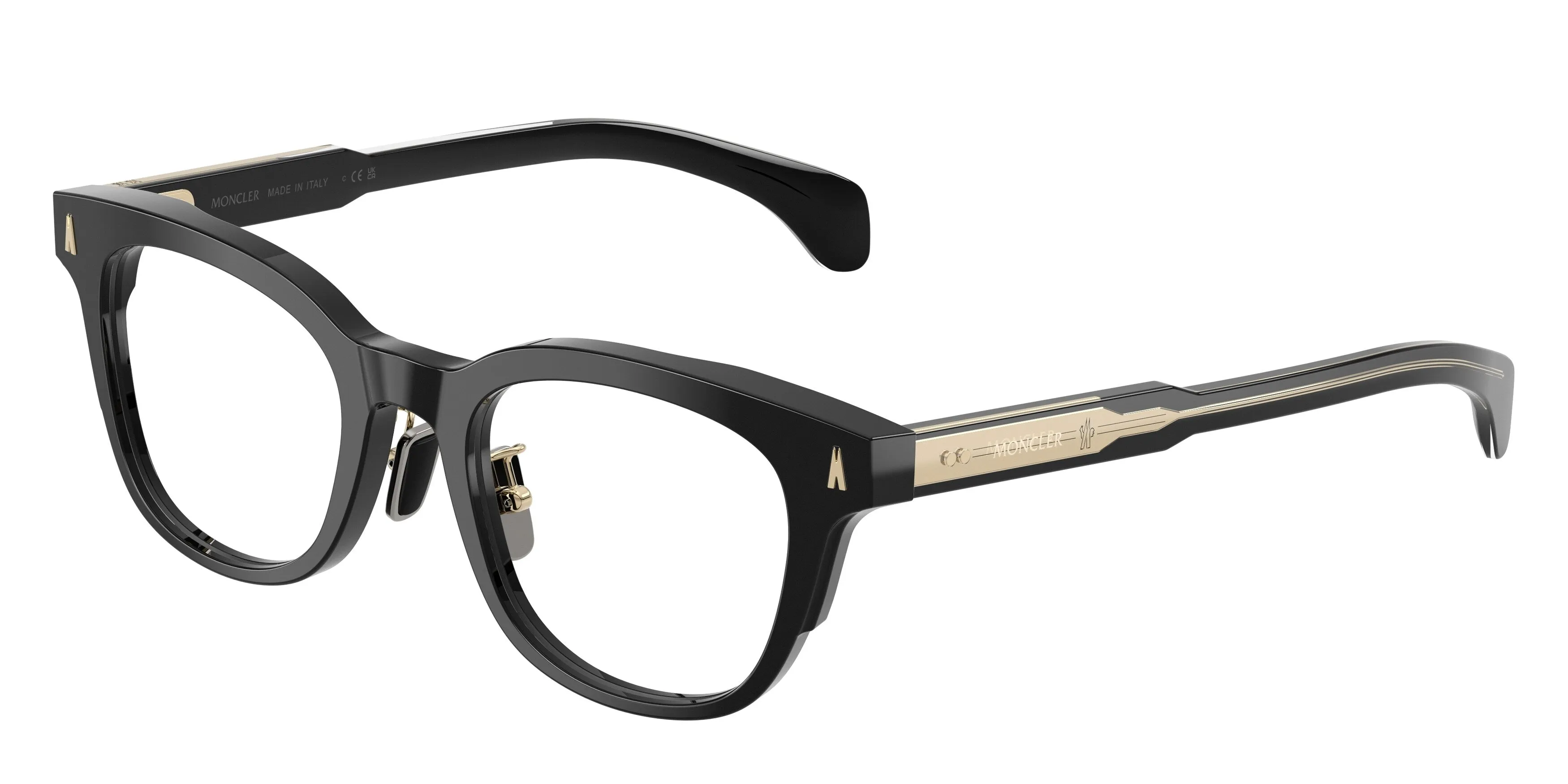 Moncler ME2011D 3001 Montature da vista Acetato Nero Trasparente Pantos Normale - immagine 1