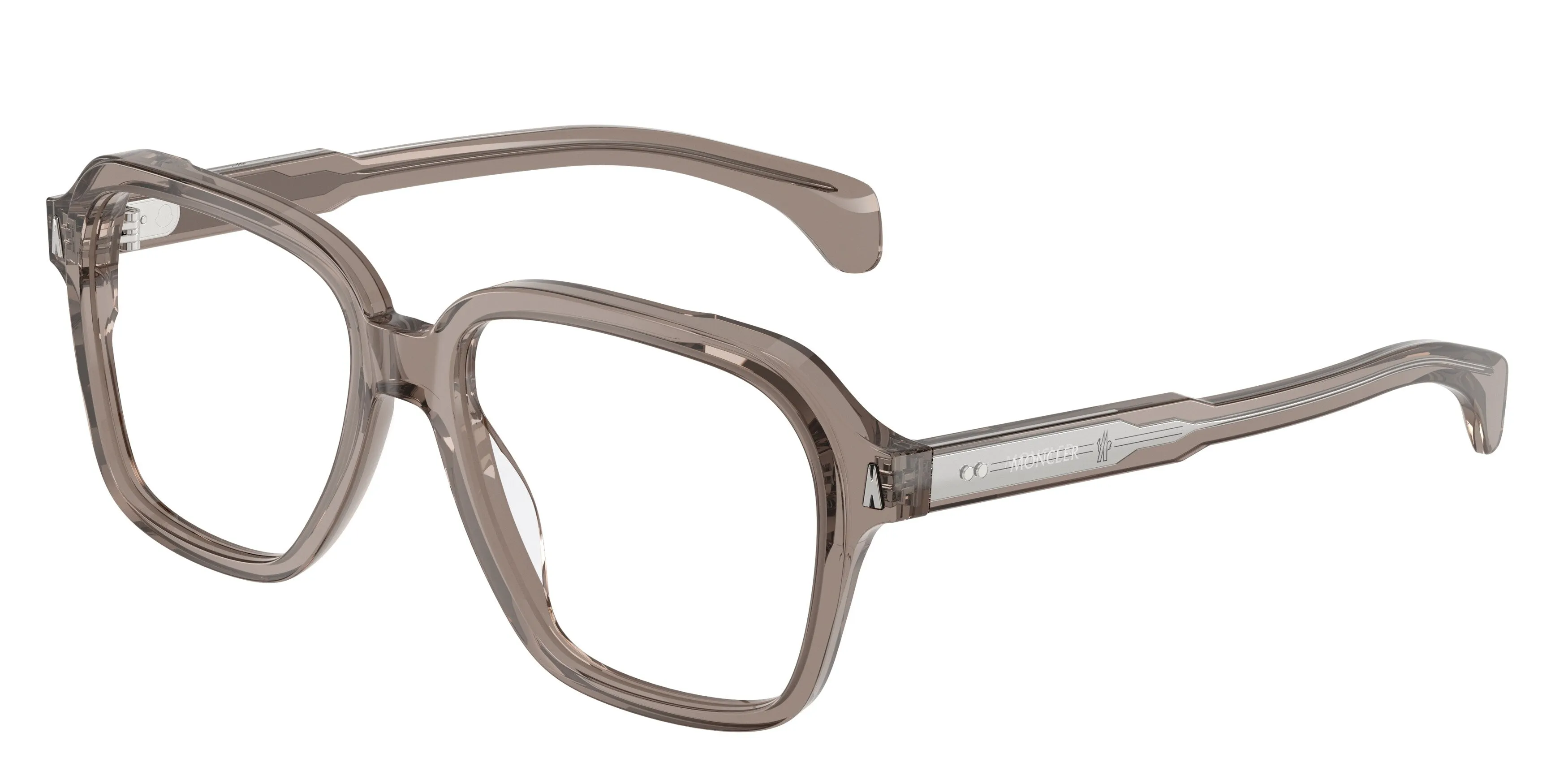 Moncler ME2010 3009 Montature da vista Acetato Grigio Trasparente Squadrata Normale - immagine 1