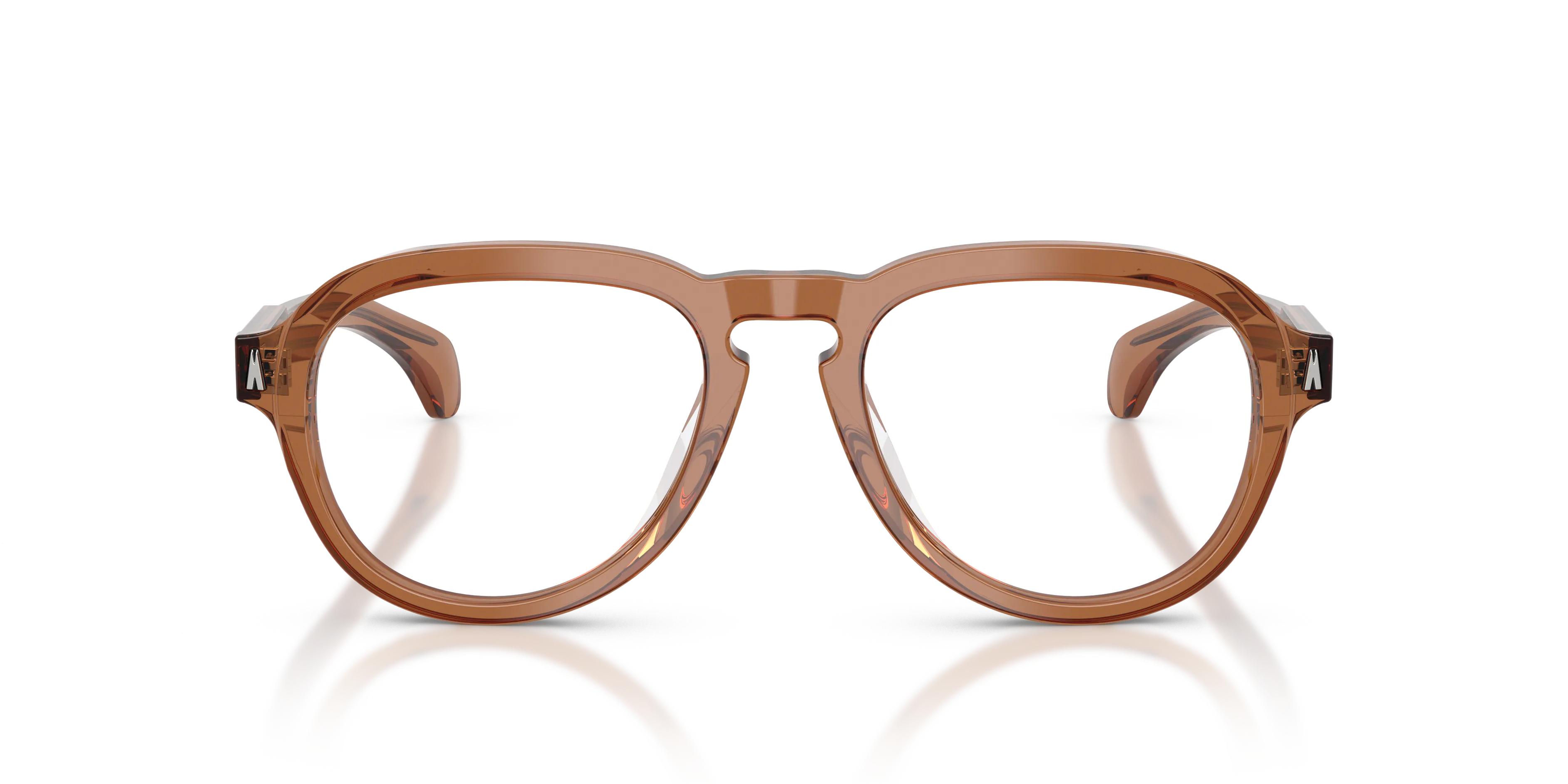 Moncler ME2009U 3017 Montature da vista Acetato Arancione Trasparente Pilot Normale - immagine 3