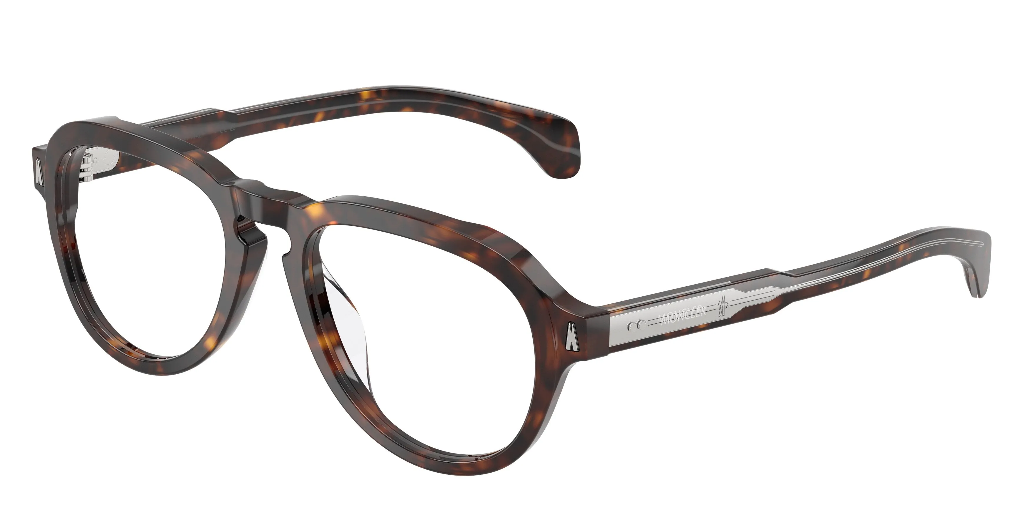 Moncler ME2009U 3002 Montature da vista Acetato Tartaruga Trasparente Pilot Normale - immagine 1