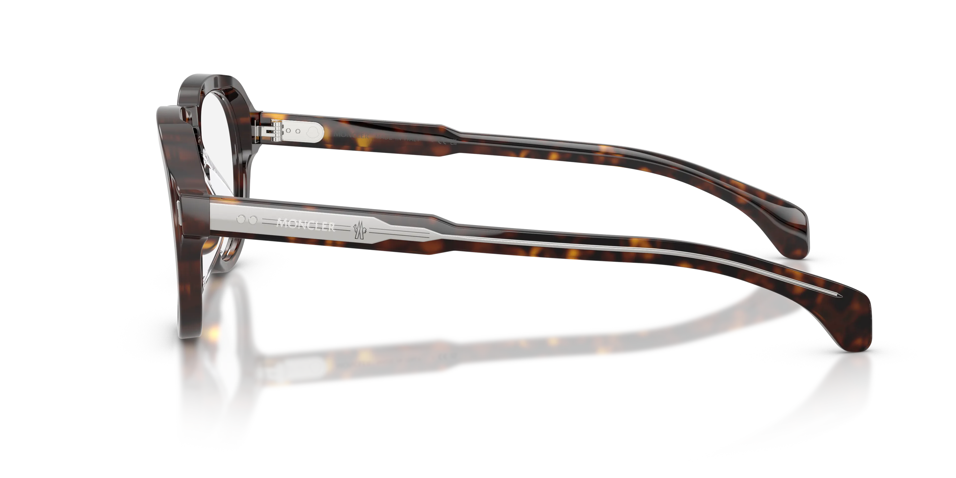 Moncler ME2009U 3002 Montature da vista Acetato Tartaruga Trasparente Pilot Normale - immagine 4
