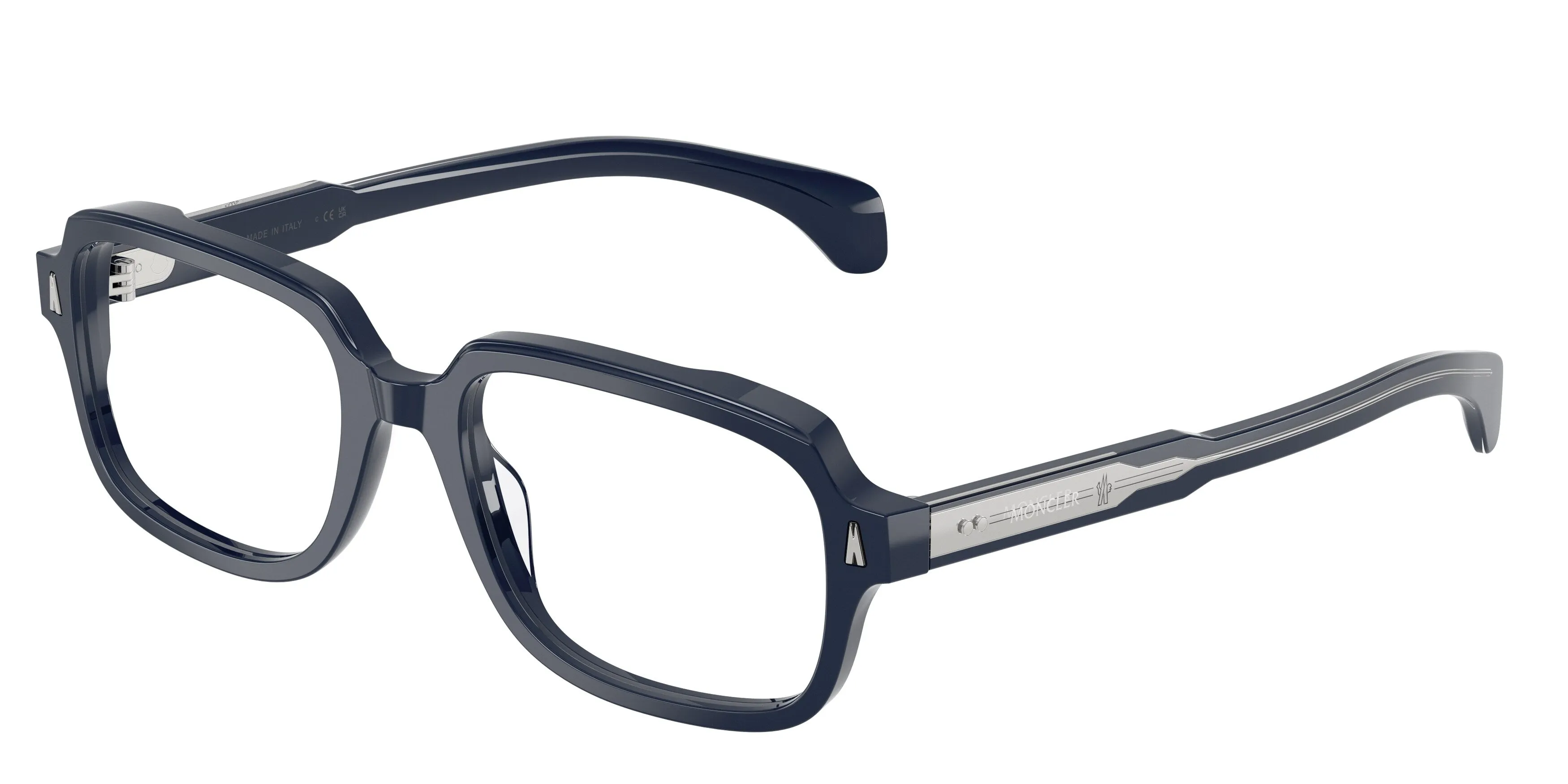 Moncler ME2008 3018 Montature da vista Acetato Blu Trasparente Pillow Normale - immagine 1