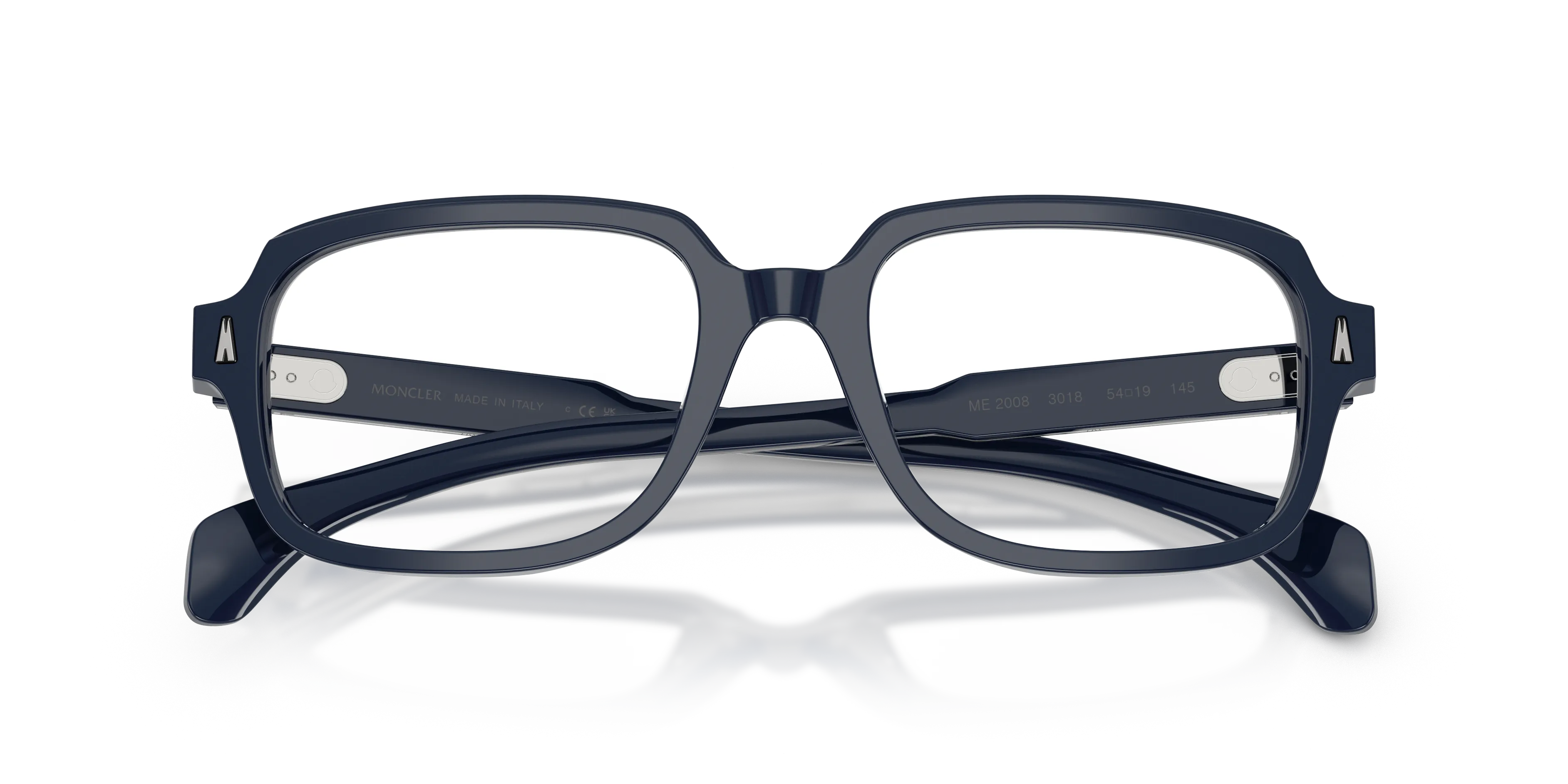 Moncler ME2008 3018 Montature da vista Acetato Blu Trasparente Pillow Normale - immagine 2