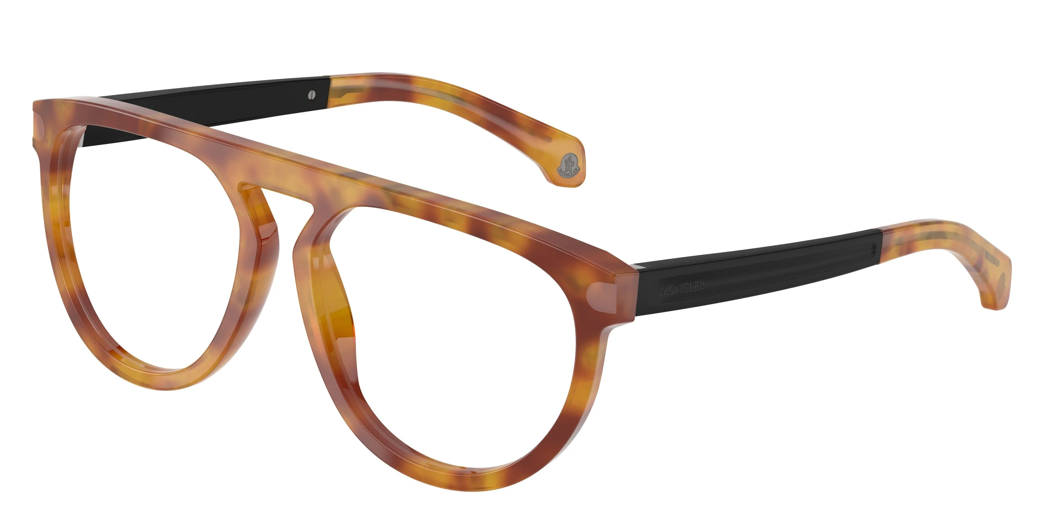 Moncler ME2007 3011 Montature da vista Acetato Tartaruga Trasparente Pilot Normale - immagine 1