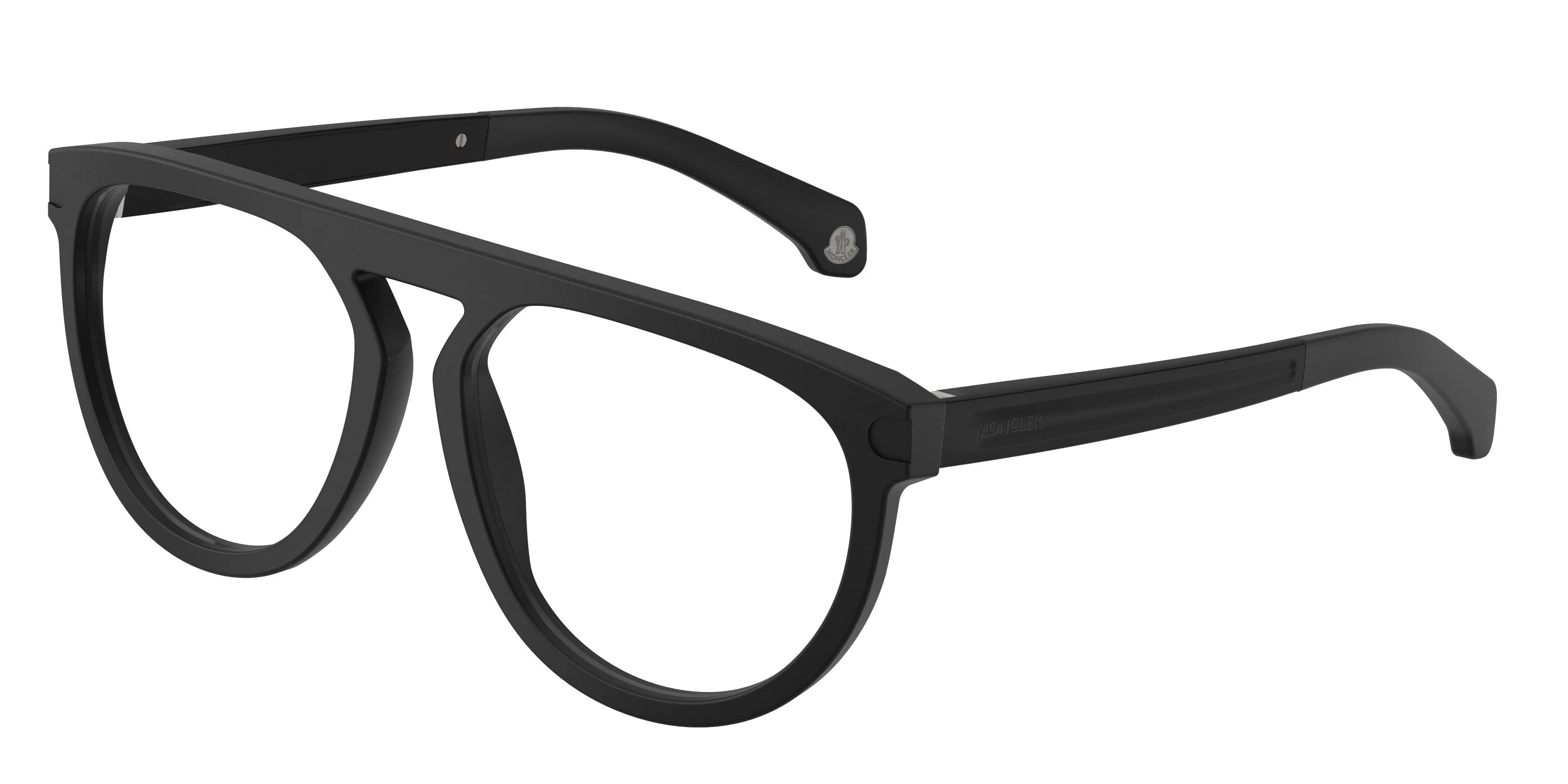 Moncler ME2007 3010 Montature da vista Acetato Nero Trasparente Pilot Normale - immagine 1
